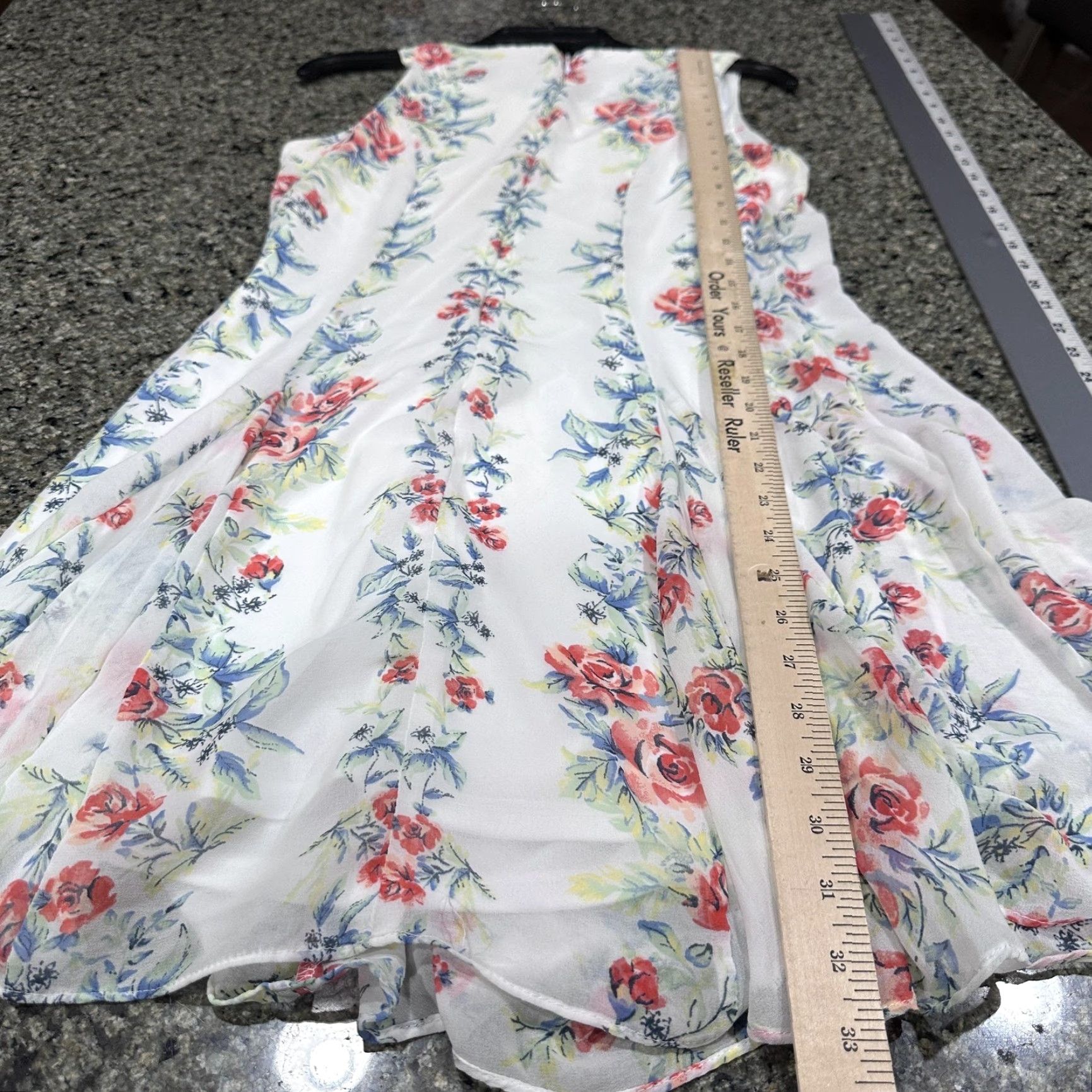 Disney Disney Dress L White Floral A Line Sleeveless Scoop Neck Womens Casual Party/Cocktail Sundress Disney Alice Through the Looking Glass Size L / US 10 / IT 46 - 6 Thumbnail