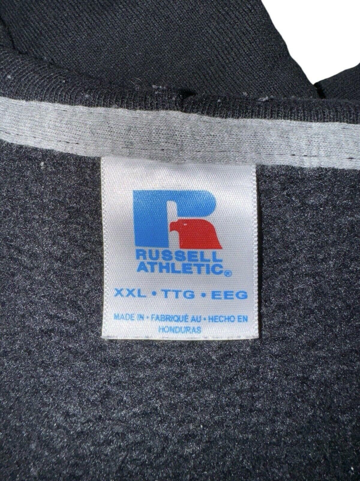 Designer Vintage Russell Athletics Black Full Zip Hoodie Sz 2XL Size US 40 / EU 56 - 4 Thumbnail