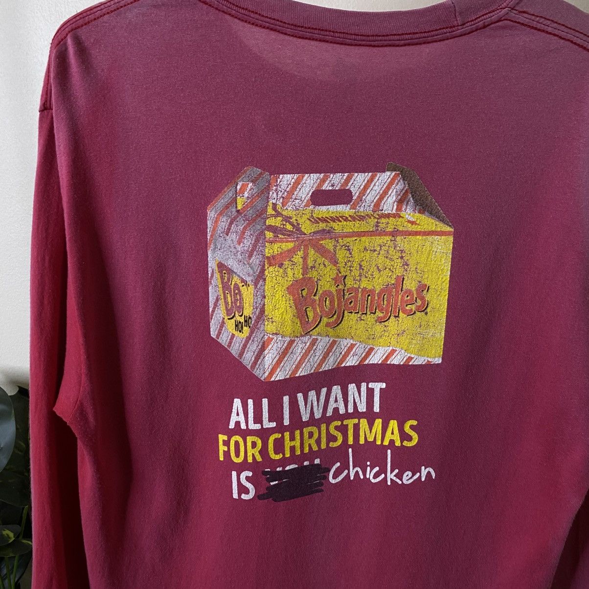 Vintage Y2K Bojangles Fried Chickens Promo Sunfaded LS Tee Size US M / EU 48-50 / 2 - 2 Thumbnail