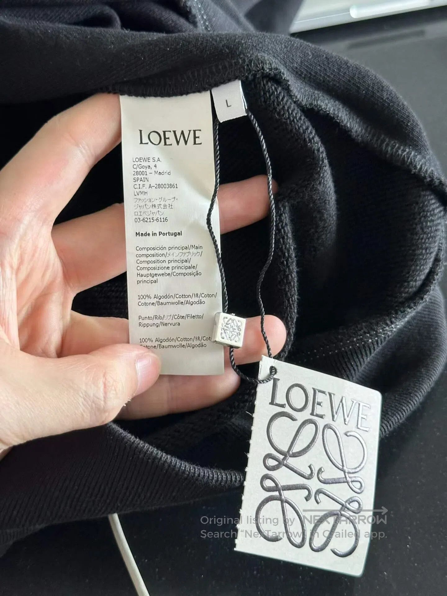 Loewe Loewe Contrast Stitch Hoodie| Size US L / EU 52-54 / 3 - 4 Thumbnail