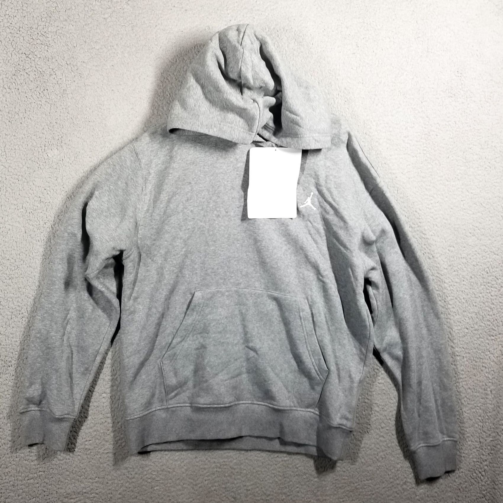 Jordan Brand Nike Jordan Brooklyn Fleece Hoodie Gray M Mens Pullover Hooded Kangaroo Pocket Embroidered Logo Size US M / EU 48-50 / 2 - 3 Thumbnail