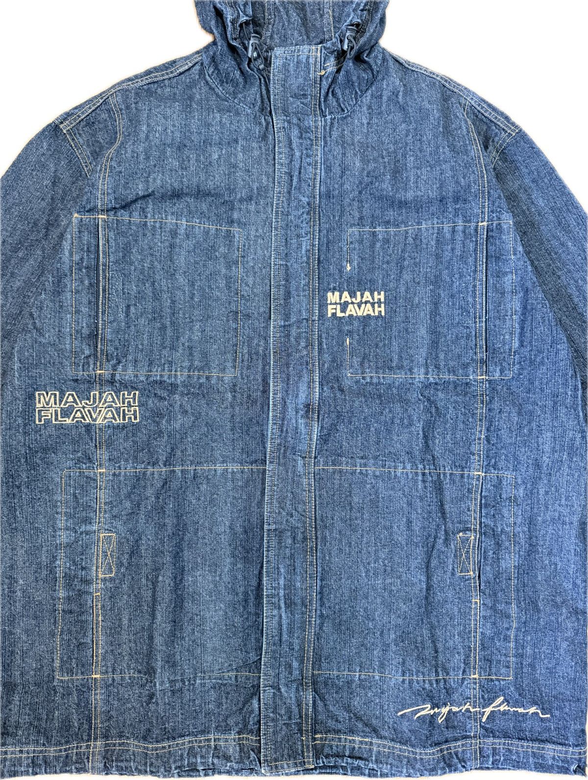 Other Y2K Majah Flavah Denim Hoodie Size US XXL / EU 58 / 5 - 3 Thumbnail