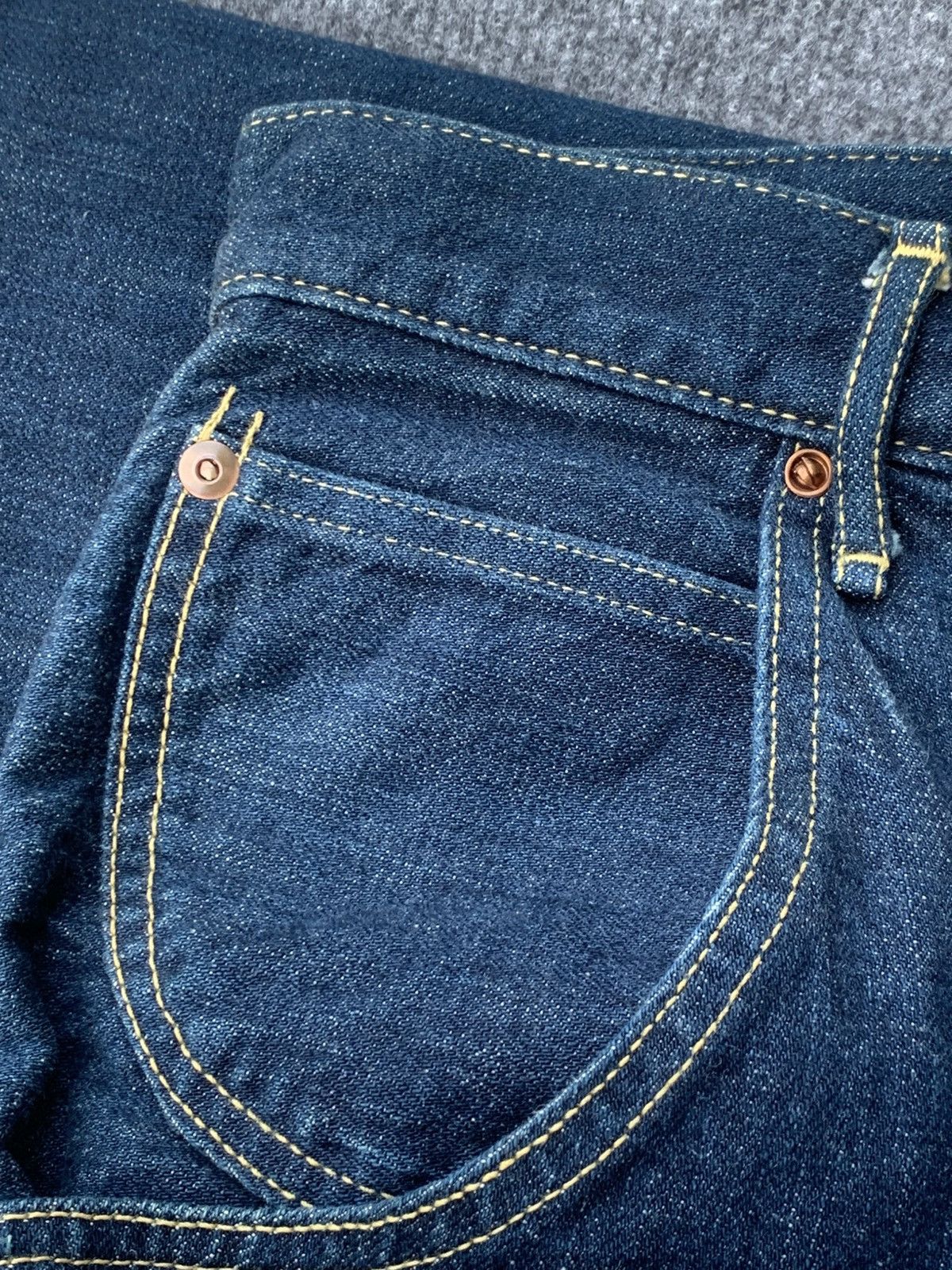 Kapital KAPITAL Indigo Denim Patchwork Kountry Cinch Back Pants Size US 30 / EU 46 - 6 Thumbnail