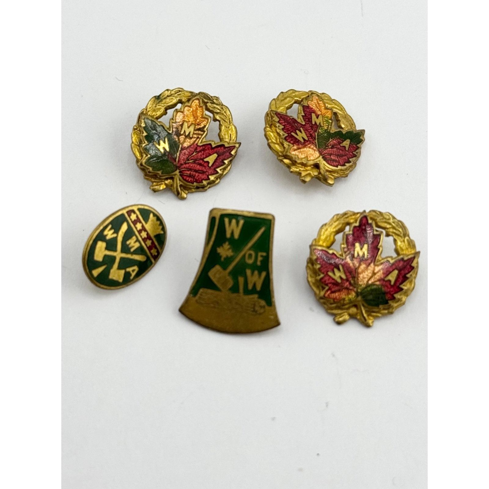 Vintage Woodsmen Of America enamel screwback lapel pin lot Size ONE SIZE - 2 Thumbnail