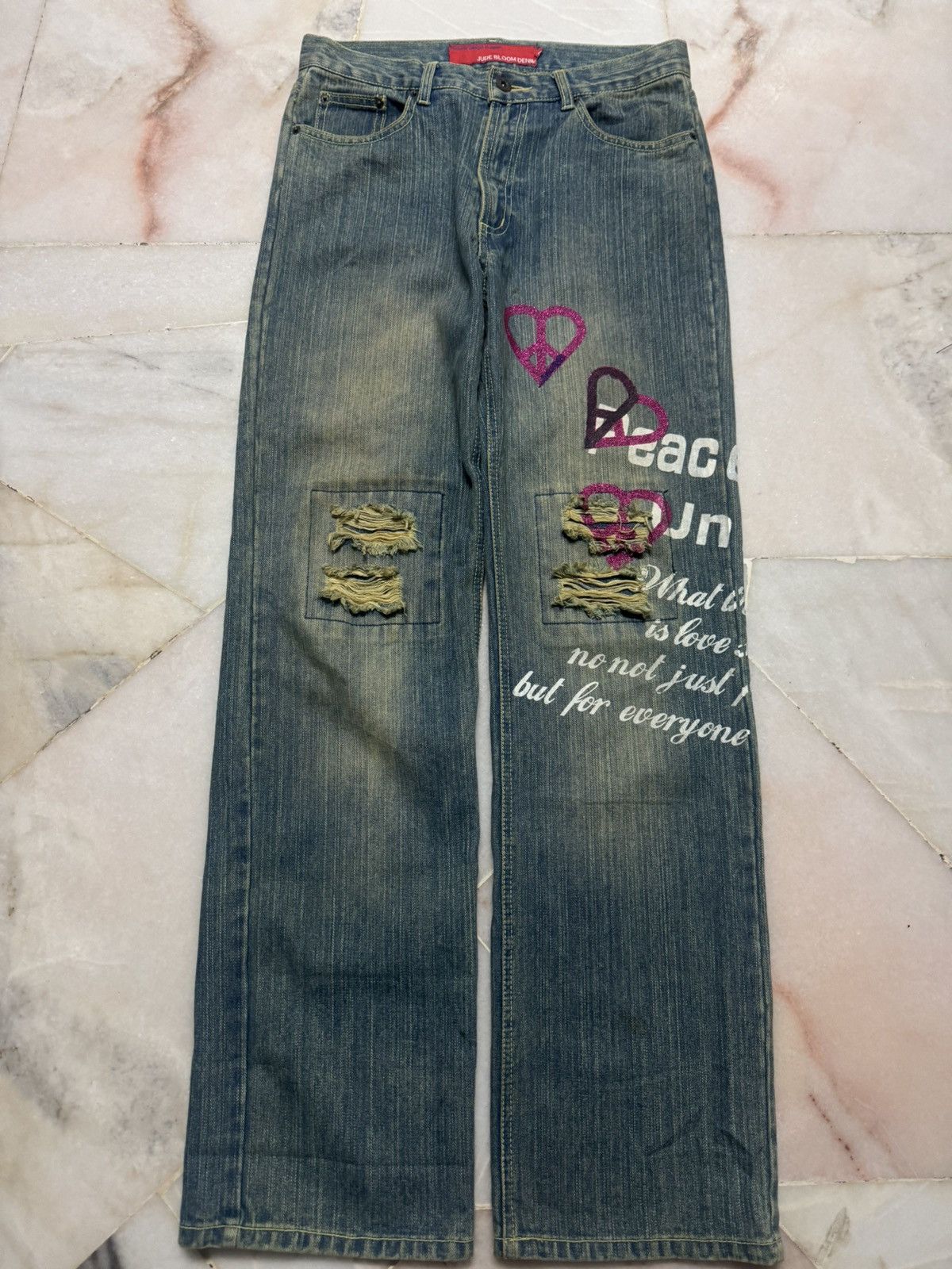 Japanese Brand 90's Jude Bloom Denim Design by Japan Mudwash Distressed Size US 30 / EU 46 - 4 Thumbnail