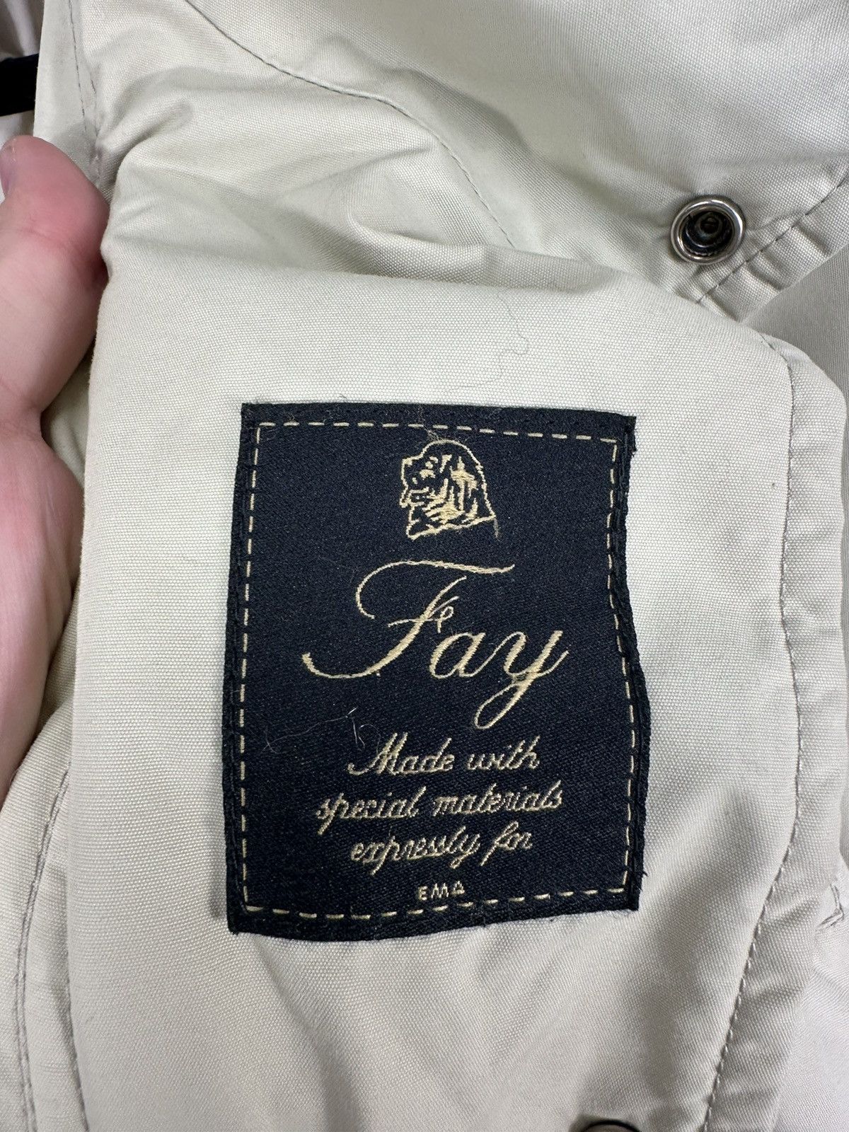 Fay Vintage Fay Stadium For Ema Cream Luxury Nylon Coat Jacket Size US L / EU 52-54 / 3 - 17 Thumbnail