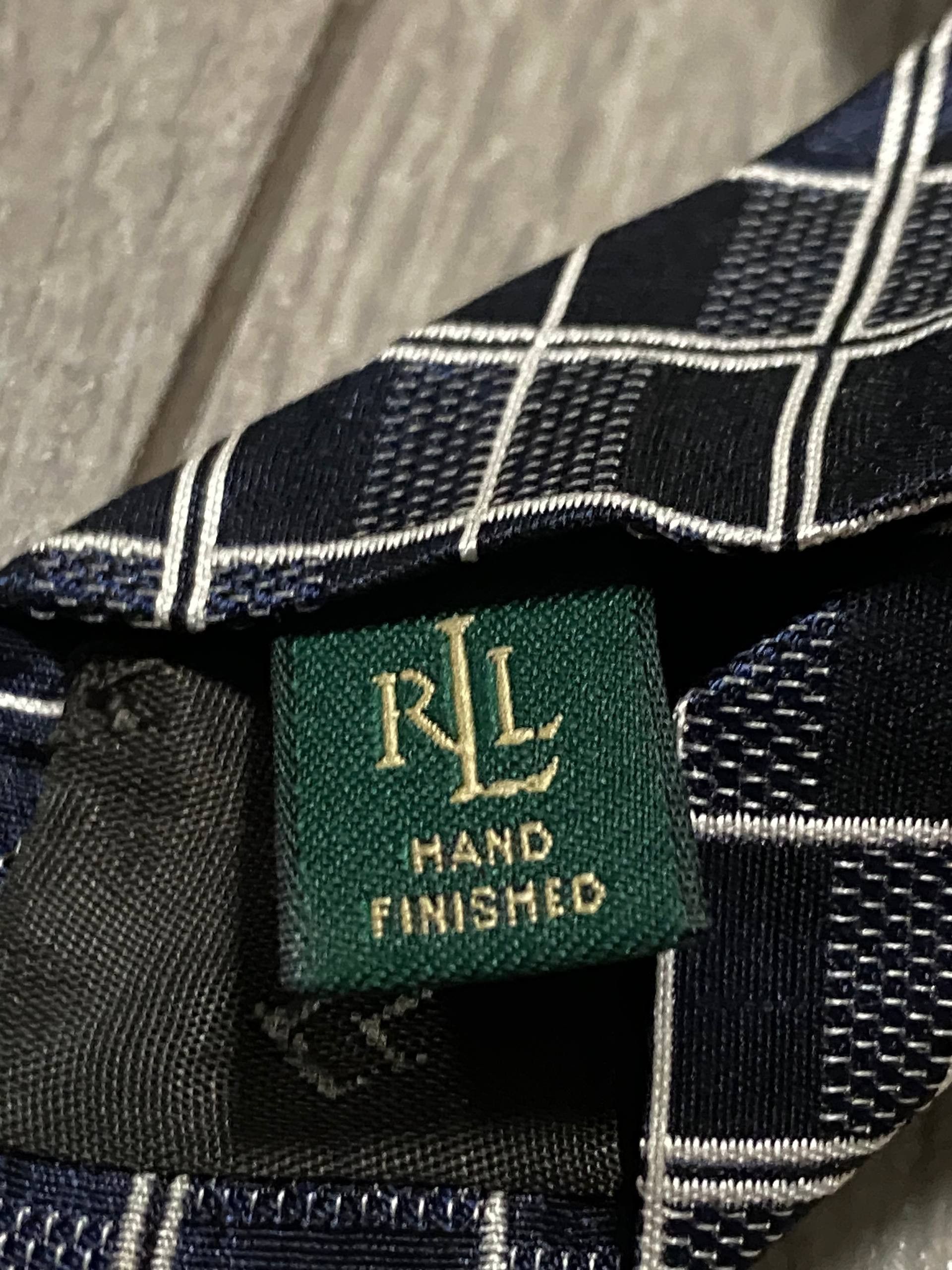 Polo Ralph Lauren Polo Ralph Lauren Ties Rhombus Stripe Blue White Silk USA Size ONE SIZE - 4 Thumbnail