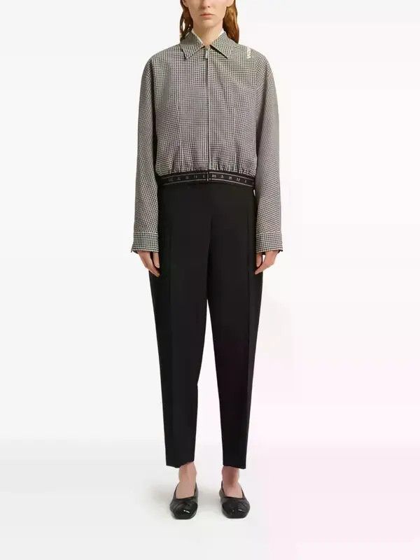 Marni o1w1db10326 Checked Zip-Up Jacket in Black Size L / US 10 / IT 46 - 2 Thumbnail