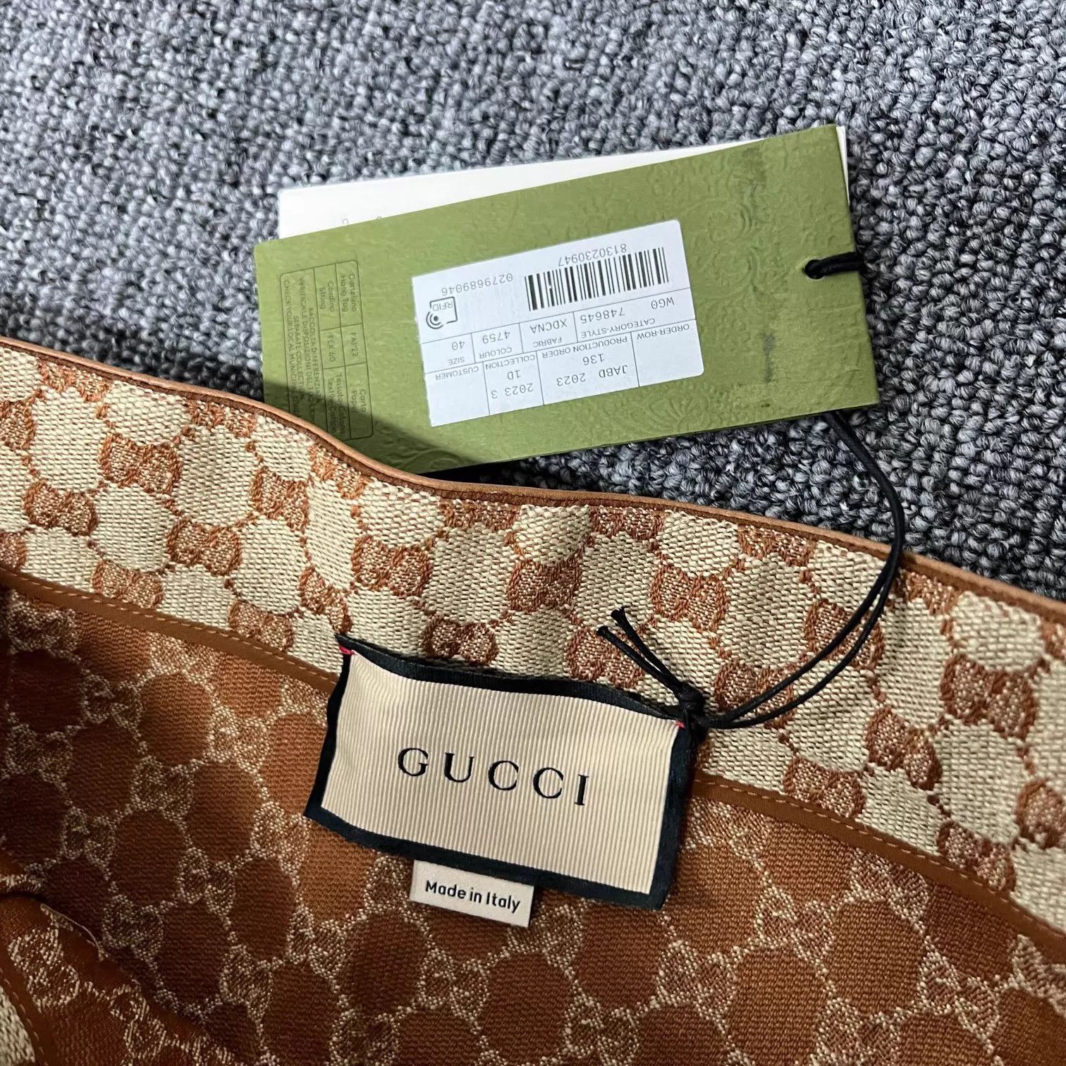Gucci Gucci GG Monogram Leather Panel Belted Skirt 42 New W/Tags Size 28" / US 6 / IT 42 - 4 Thumbnail