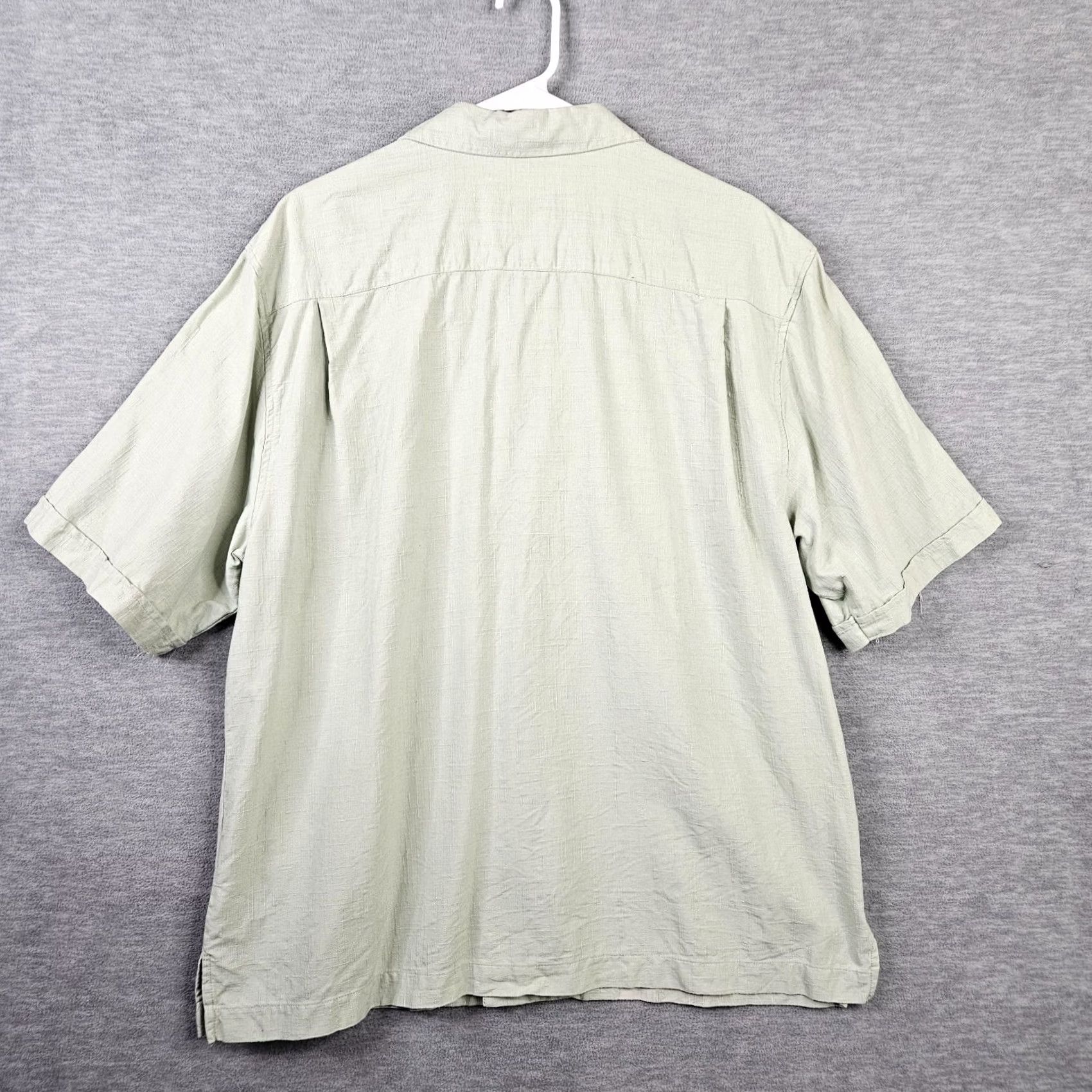 Vintage Jamaica Jaxx Button-Up Shirt Silk Short Sleeve Men L Green Floral 100% Silk Shirt Size L Mens Size US L / EU 52-54 / 3 - 2 Thumbnail