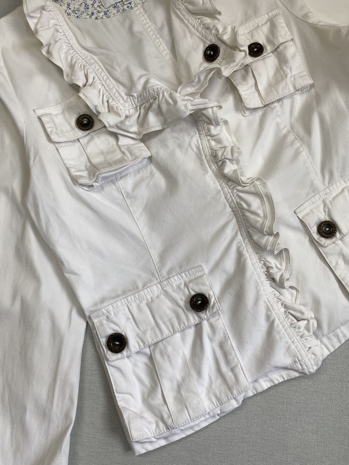 Max Mara Women’s Vintage Max Mara Basic Blazer White Jacket size XL Size XL / US 12-14 / IT 48-50 - 4 Thumbnail