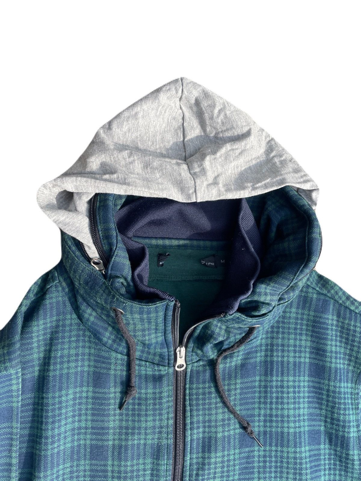 If Six Was Nine 2000s Japanese archive Vkei Bono Zip Plaid Hooded Jacket Y2K Size US S / EU 44-46 / 1 - 7 Thumbnail