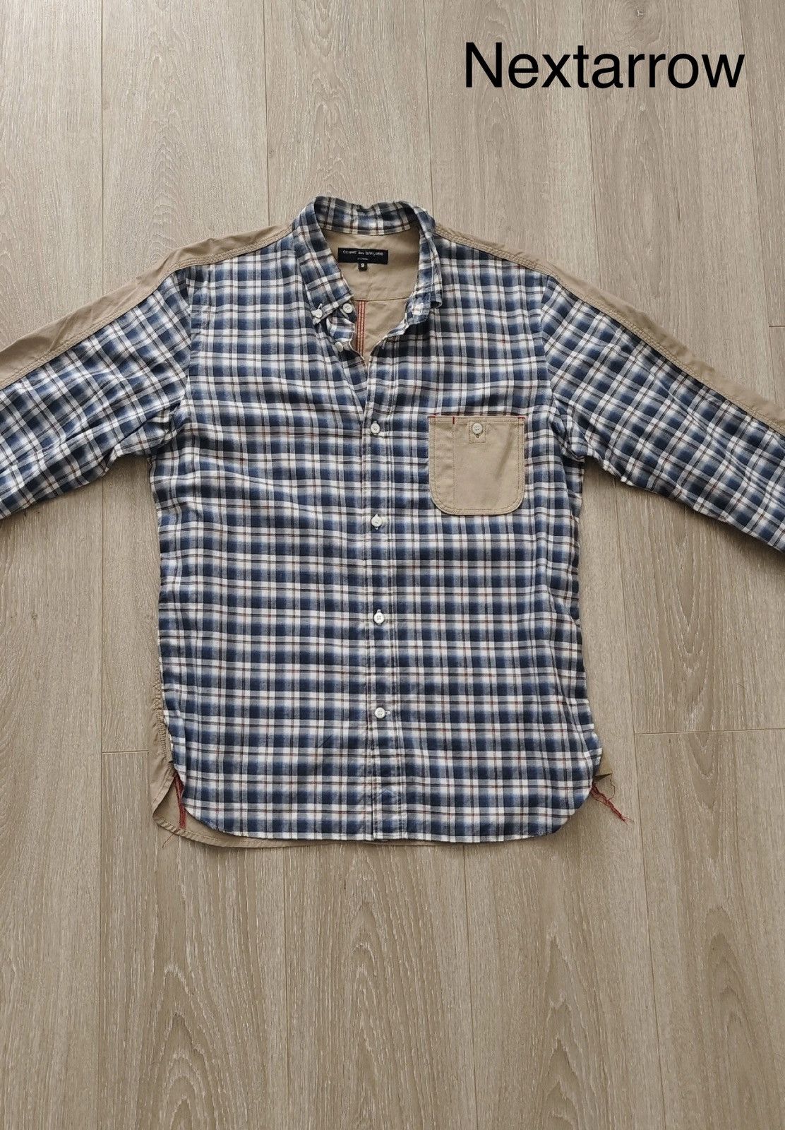 Comme des Garcons Plaid patchwork shirt 2412-Nextarrow Size US S / EU 44-46 / 1 - 1 Thumbnail