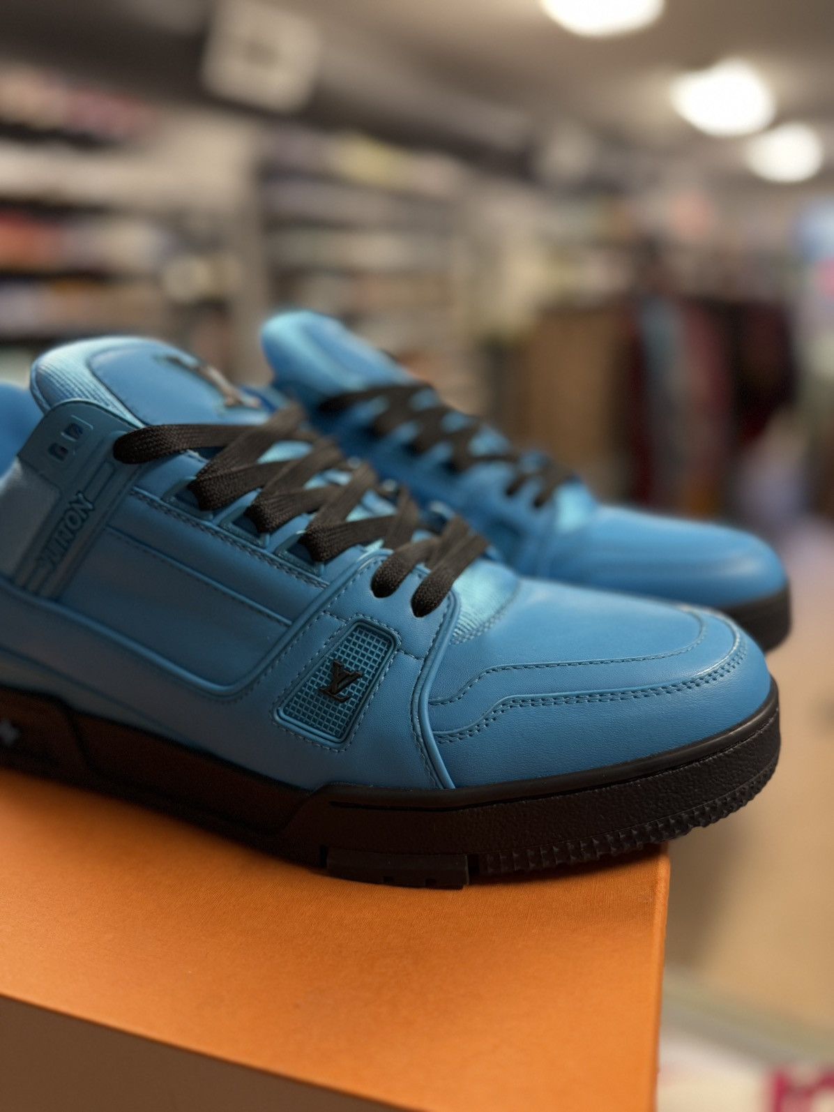 Louis Vuitton Louis Vuitton Blue Trainer Low Top Size 9LV/10US (NEW) Size US 10 / EU 43 - 13 Thumbnail