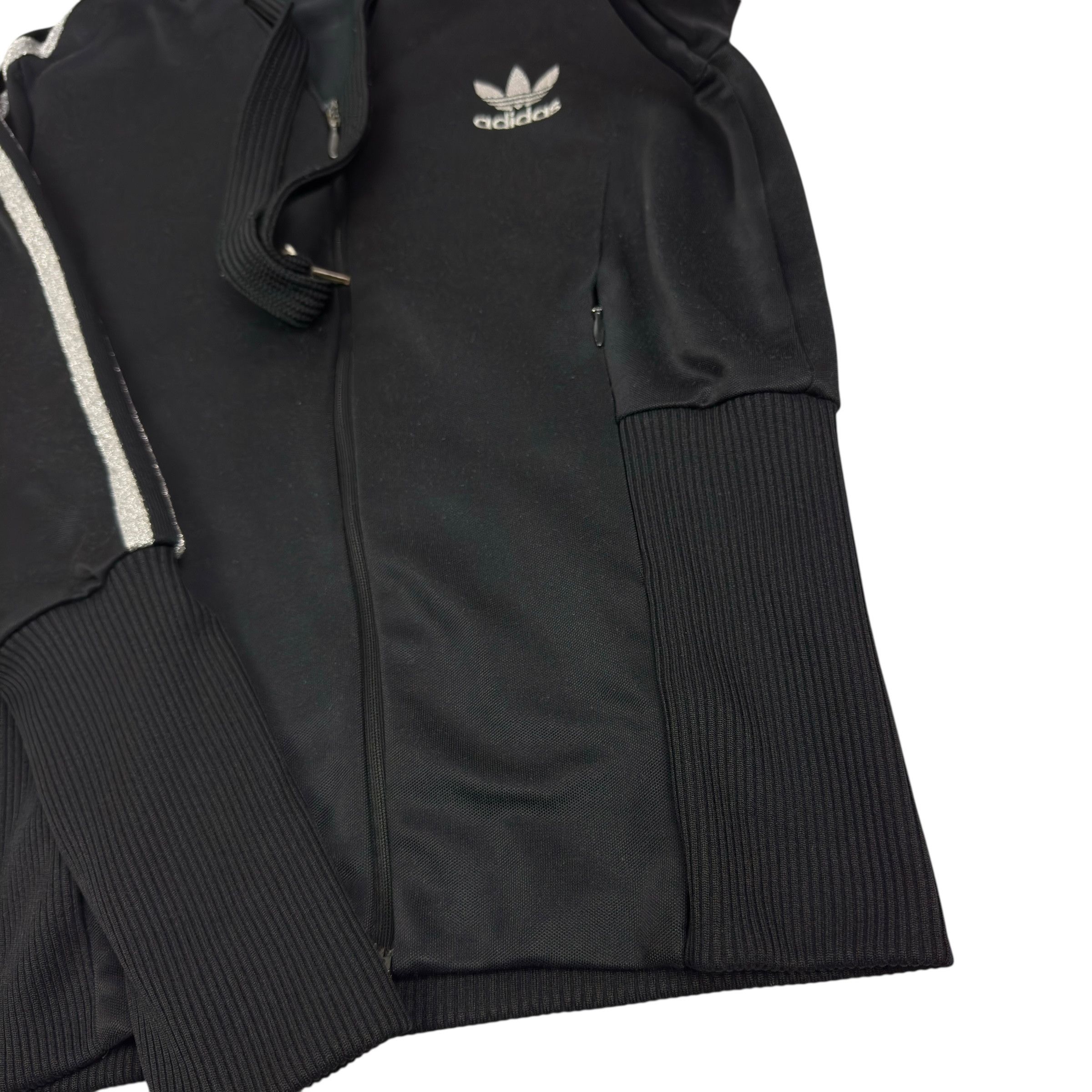 Adidas Adidas Women Black Gray 3-Stripes Trefoil Full Zip Hoodie 36 Size XS / US 0-2 / IT 36-38 - 5 Thumbnail