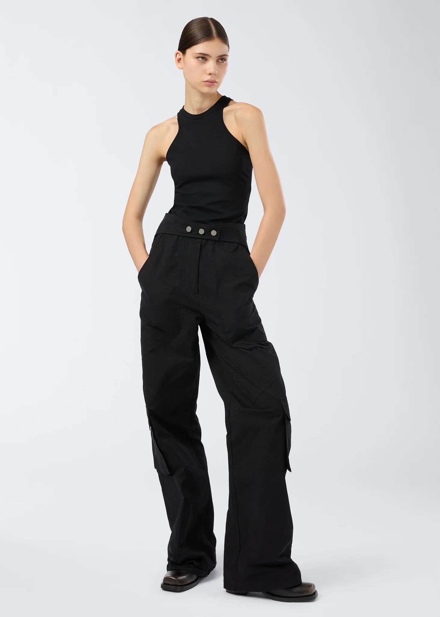 THE ANDAMANE o1s22i1n1024 Aviator Sarah Pants in Black Size 27" / US 4 / IT 40 - 5 Thumbnail