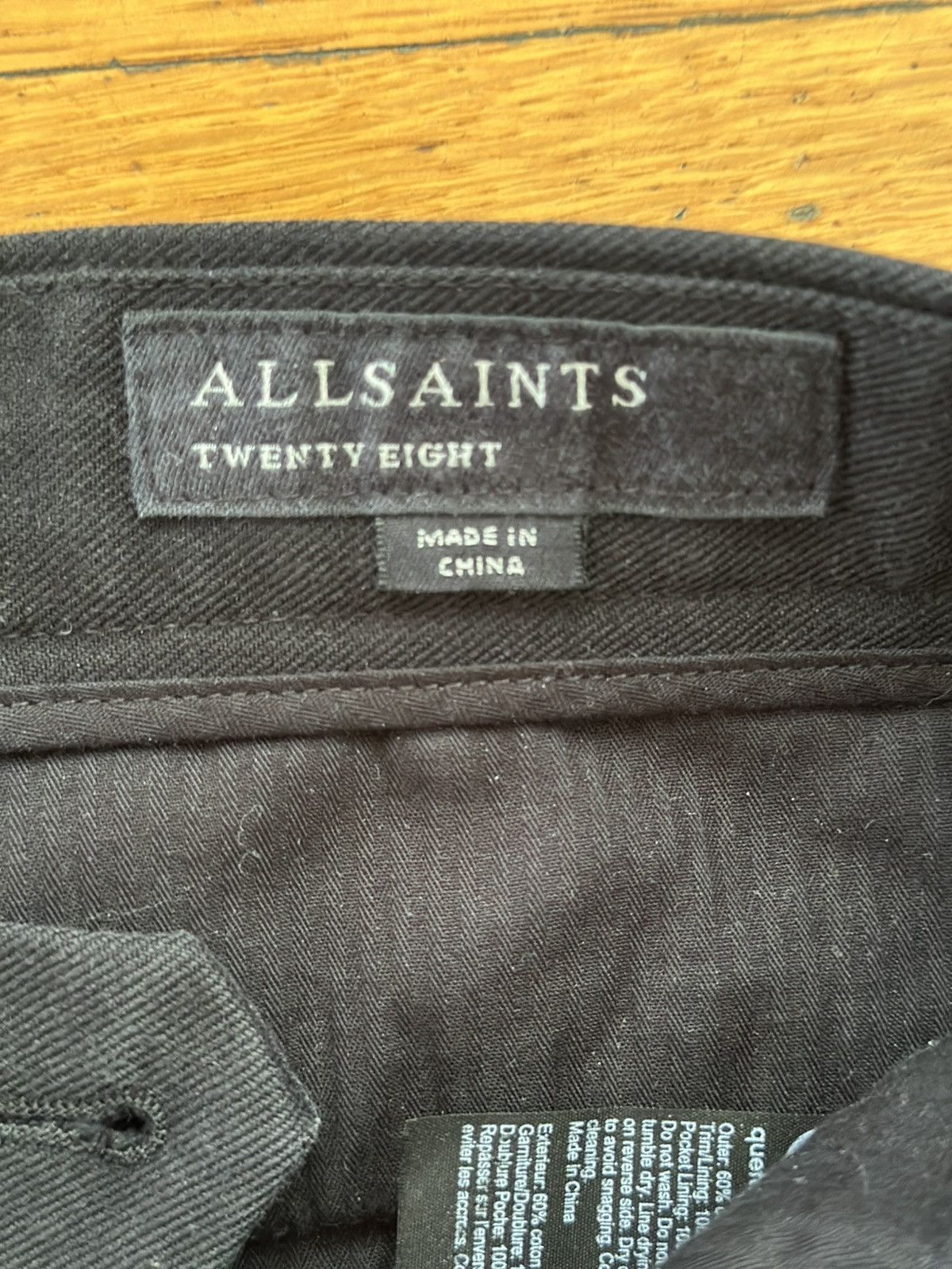 Allsaints All Saints Men’s Cropped Pants. Black Size US 28 / EU 44 - 4 Thumbnail