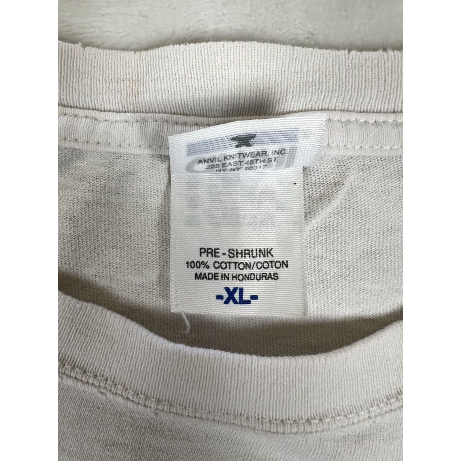 Anvil VINTAGE Adidas Anvil 90s T-Shirt Men XL White Cotton Crew Neck Short Sleeve Welcome To Las Vegas Souvenir Size XL Shirt Size US XL / EU 56 / 4 - 5 Thumbnail