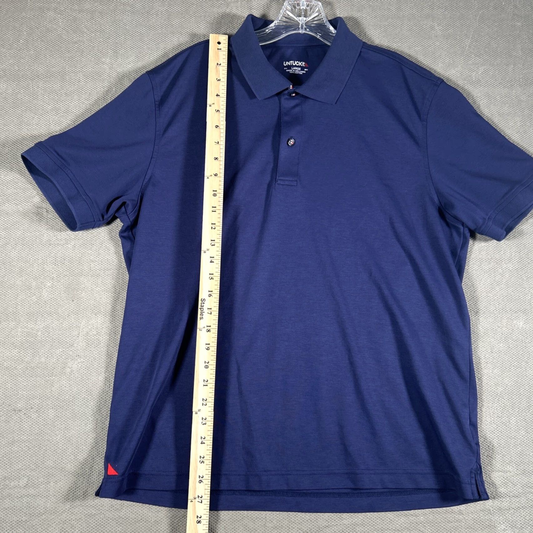 UNTUCKit UNTUCKit Polo Shirt Mens L Navy Blue Stretch Cotton Short Sleeve Performance Size US L / EU 52-54 / 3 - 6 Thumbnail