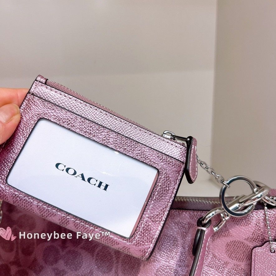 Coach Mini Skinny Id Case In Signature Canvas CCS50 Size ONE SIZE - 2 Thumbnail