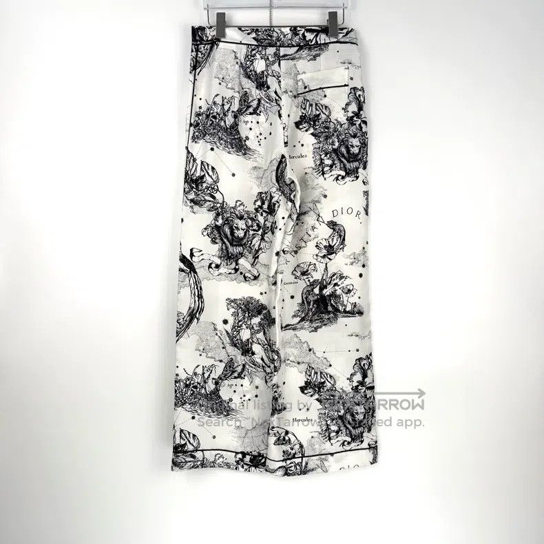 Dior Dior Black and white jungle animal mulberry silk trousers Size 24" / US 00 / IT 34 - 4 Thumbnail