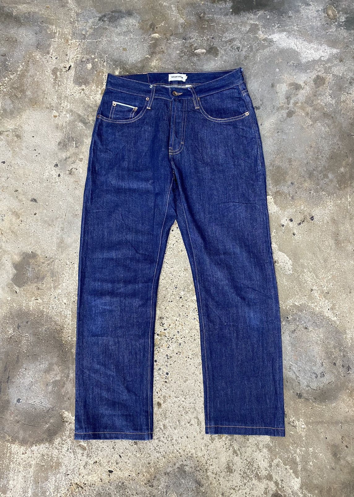 Japanese Brand × Vintage Taylor stitch selvedge blue jeans wash japanese brand Size US 29 - 1 Thumbnail