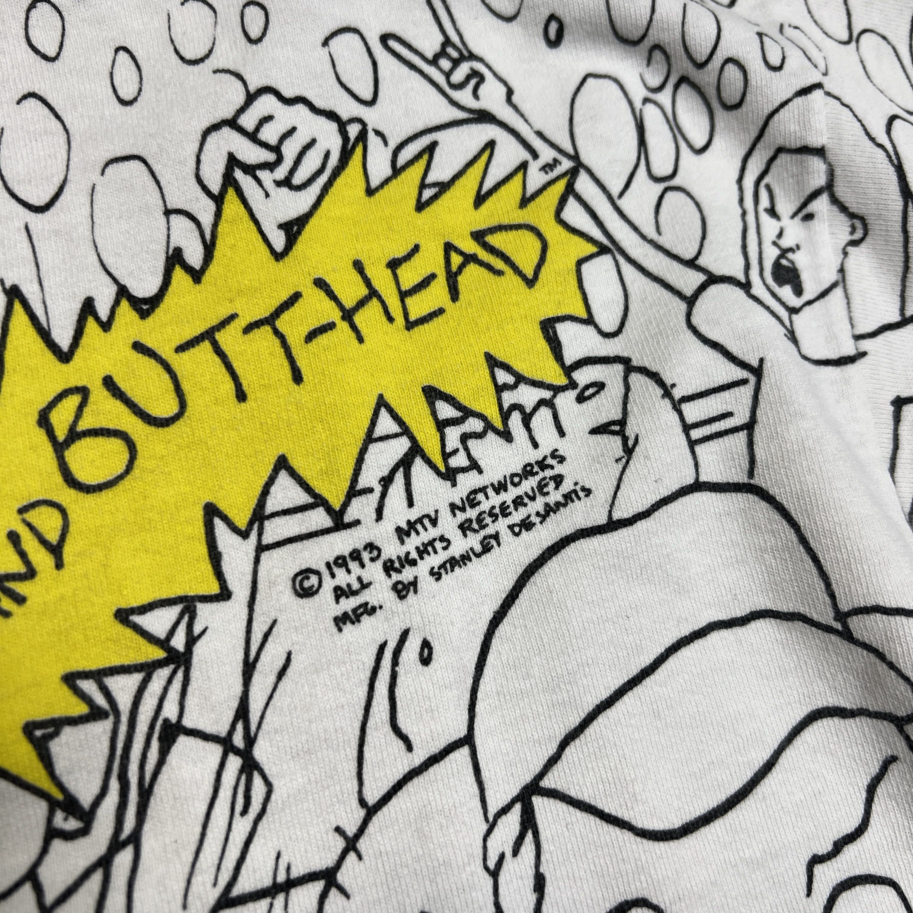 Mtv × Vintage 1993 Beavis and Butthead Full Print Concert Tee Size US XL / EU 56 / 4 - 4 Thumbnail