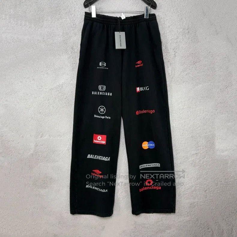 Balenciaga Balenciaga size S Racing Full LOGO Sweatpants Size US 27 - 1 Thumbnail