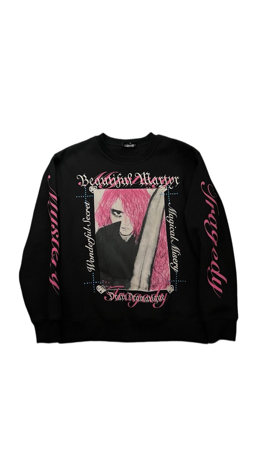 Drain Gang × Sad Boys 1of1Bladee Martyr Tour Rhinestone Crewneck (UPSIDE DOWN TAG) Size US M / EU 48-50 / 2 - 1 Thumbnail