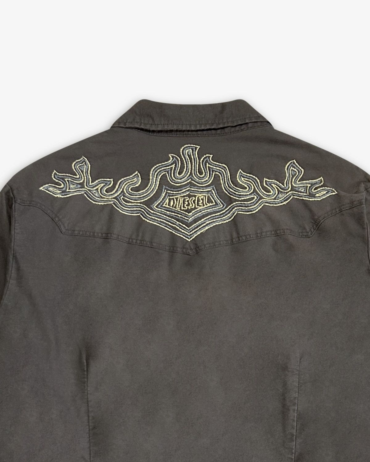 Diesel Diesel, Flame Embroidered Western Shirt Size US M / EU 48-50 / 2 - 4 Thumbnail