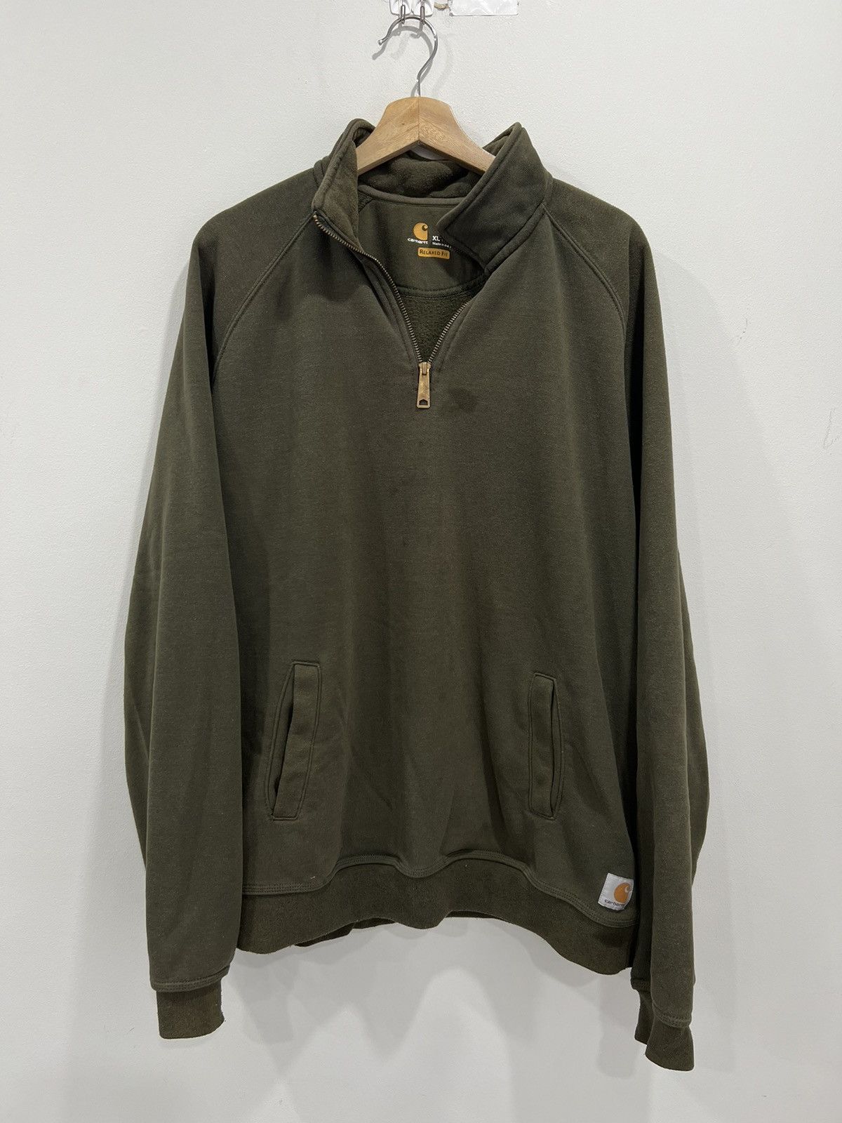 Carhartt Vintage Carhartt Quarter Zip Sweater Size US XL / EU 56 / 4 - 1 Thumbnail
