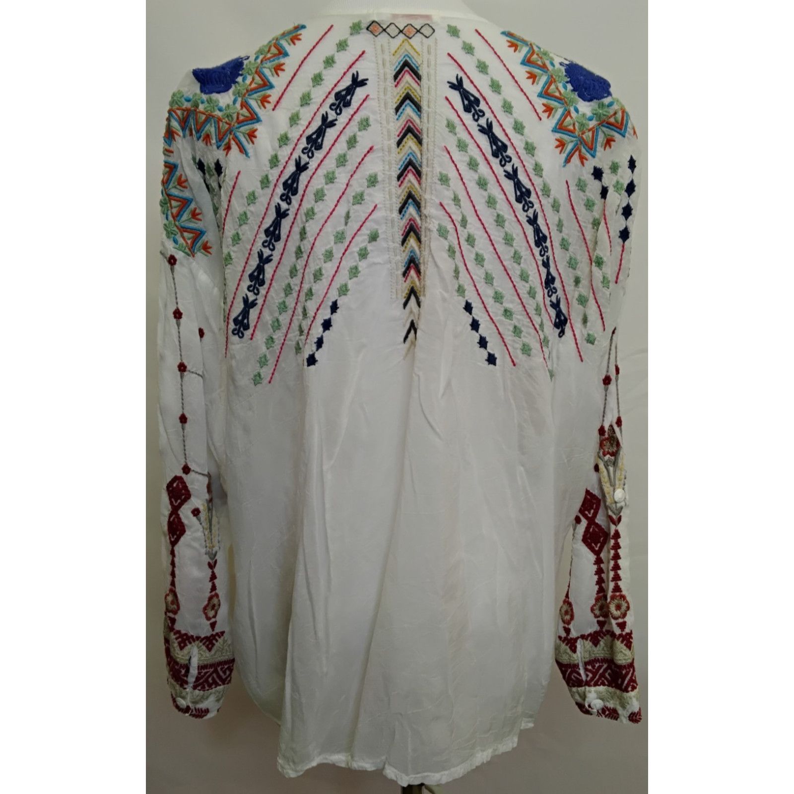 Johnny Was Johnny Was Embroidered Top Women's Small Boho Multicolor Size S / US 4 / IT 40 - 4 Thumbnail