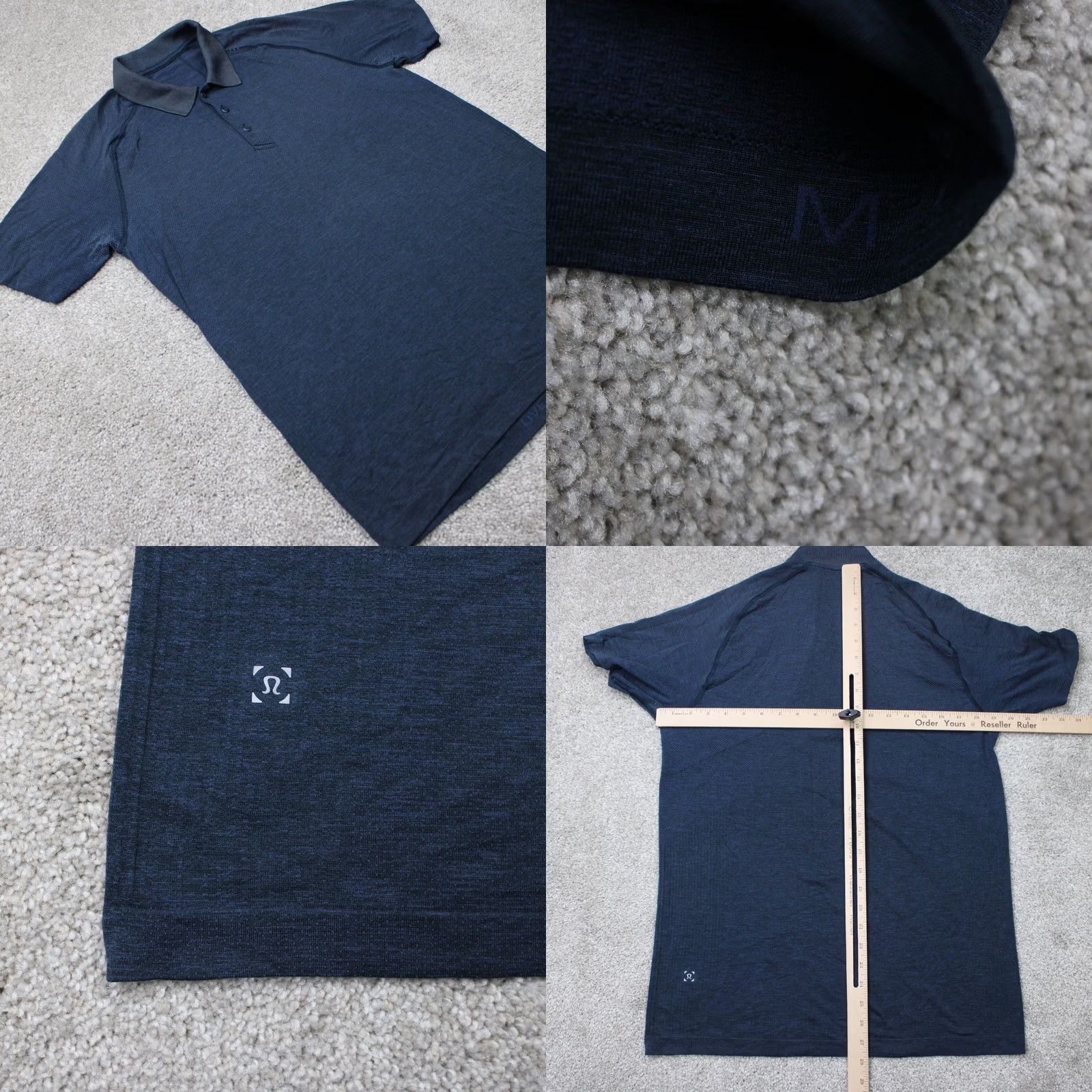 Lululemon Lululemon Polo Shirt Mens Medium Blue Performance Short Sleeve Stretch Pullover Polo Shirt Linen? Size US M / EU 48-50 / 2 - 8 Thumbnail