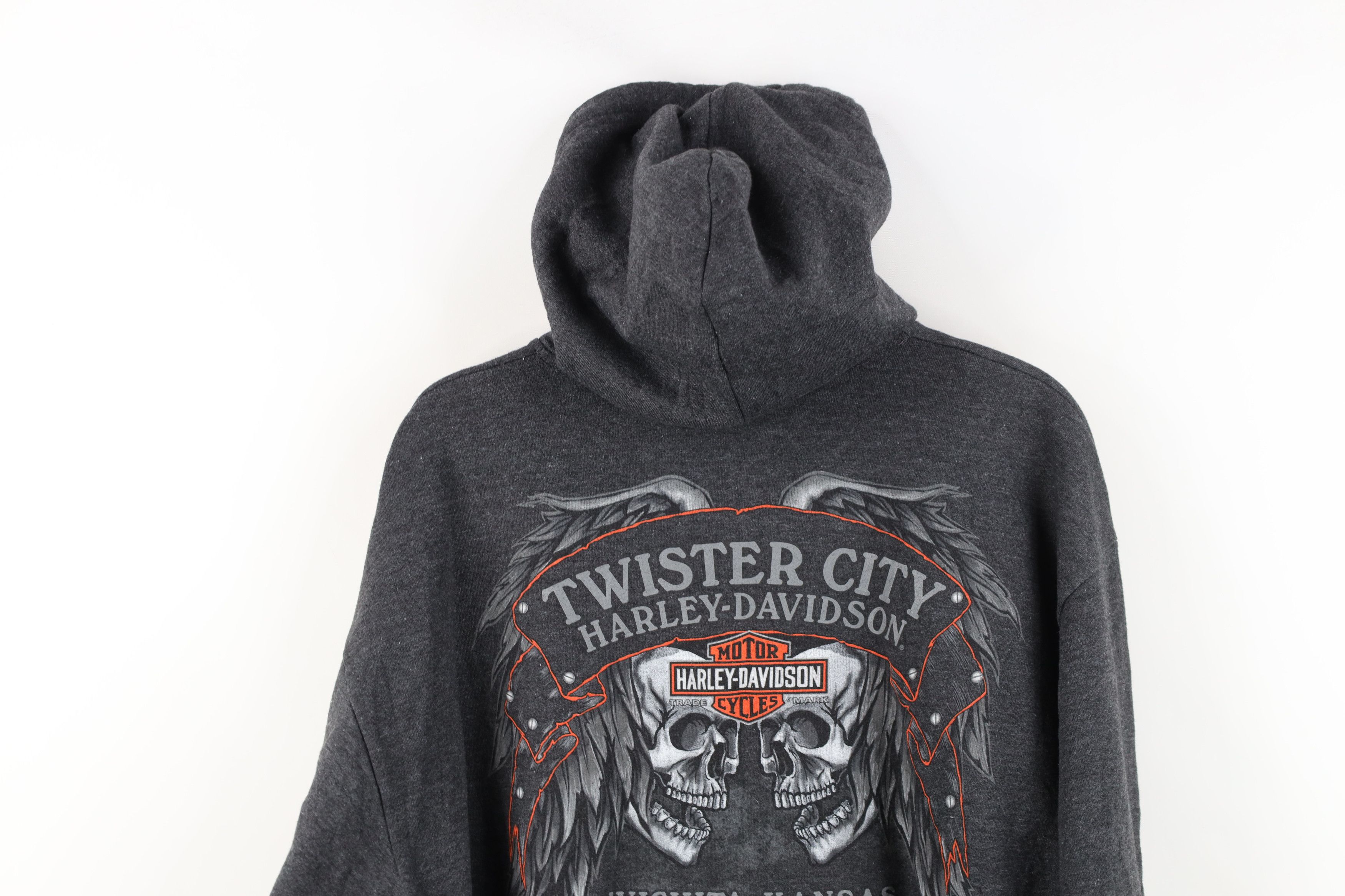 Harley Davidson Y2K Harley Davidson Skull Skeleton Tribal Hoodie Sweatshirt Size US M / EU 48-50 / 2 - 14 Thumbnail