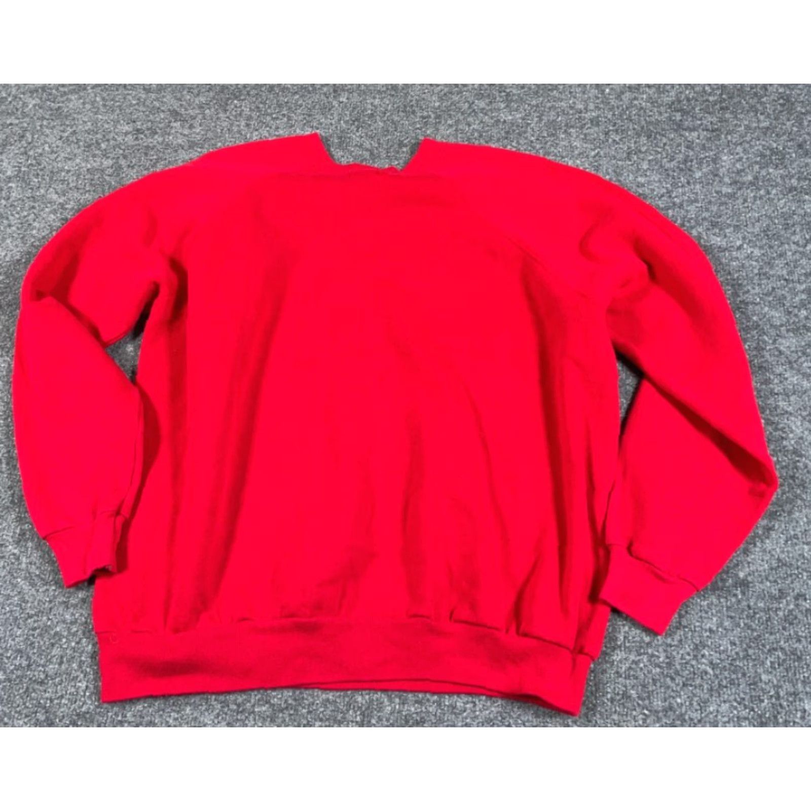 Tultex Vintage Tultex Sweatshirt Adult XL Red 80s 90s Retro Raglan Sleeves Lightweight US Made Size US XL / EU 56 / 4 - 2 Thumbnail