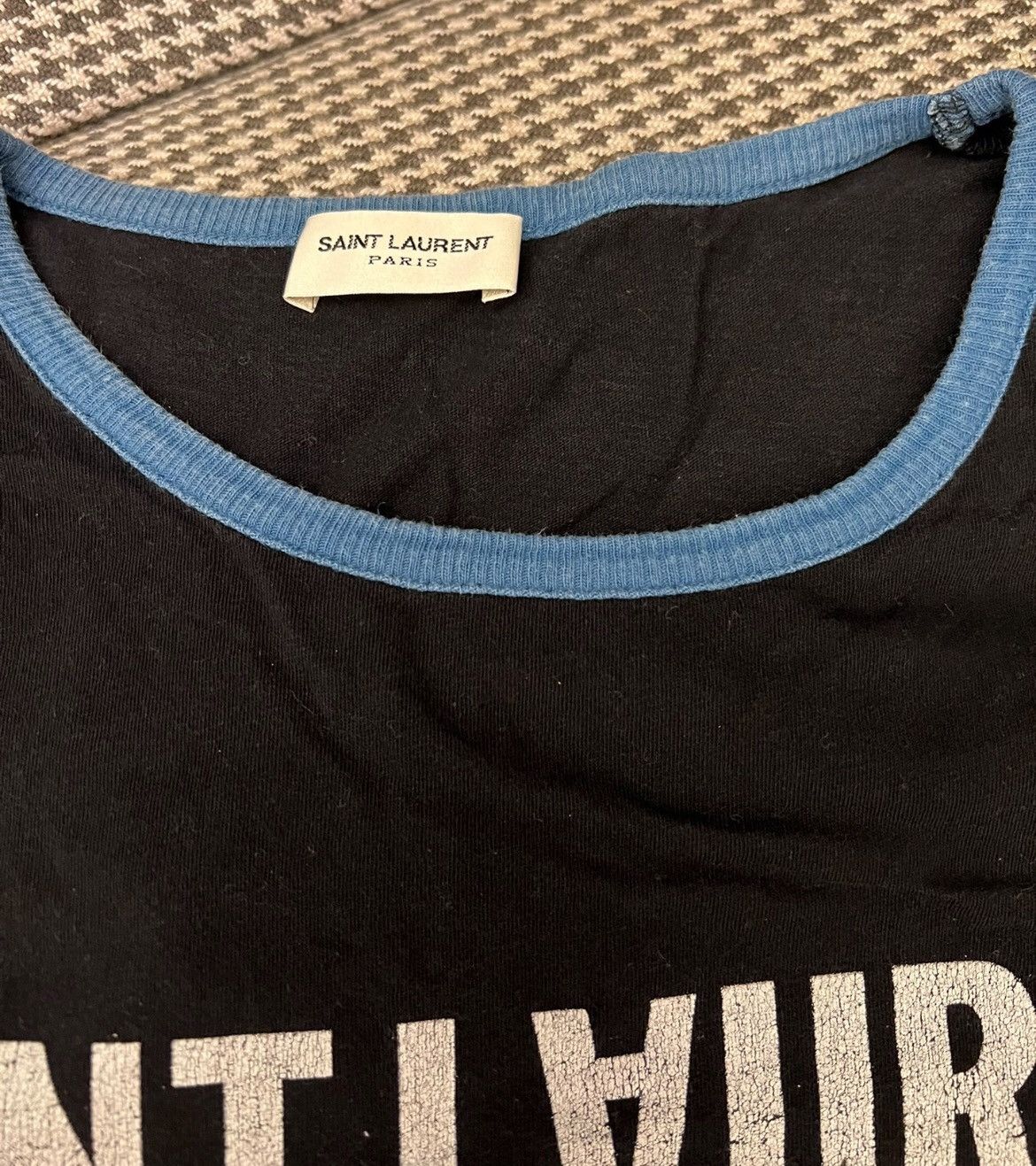 Saint Laurent Paris × Yves Saint Laurent Saint laurent slp 17ss portrait makes old letter logo short Size S / US 4 / IT 40 - 2 Thumbnail