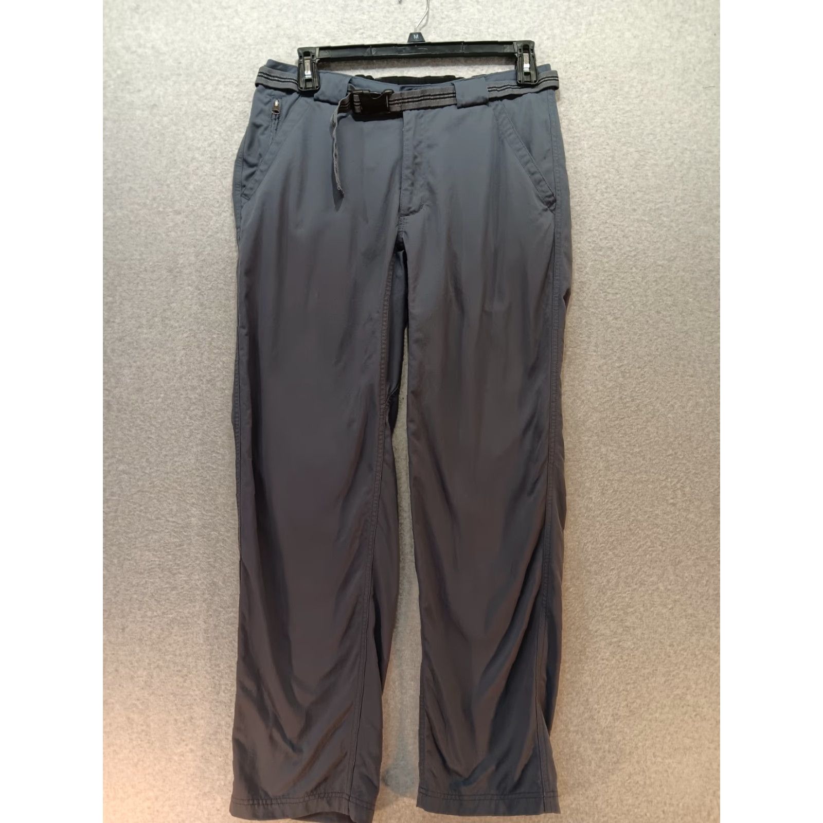 Vintage Duluth Flex Dry On The Fly Pants Men Large Gray Nylon Spandex Belted Relaxed Straight Front Size US 33 - 2 Thumbnail