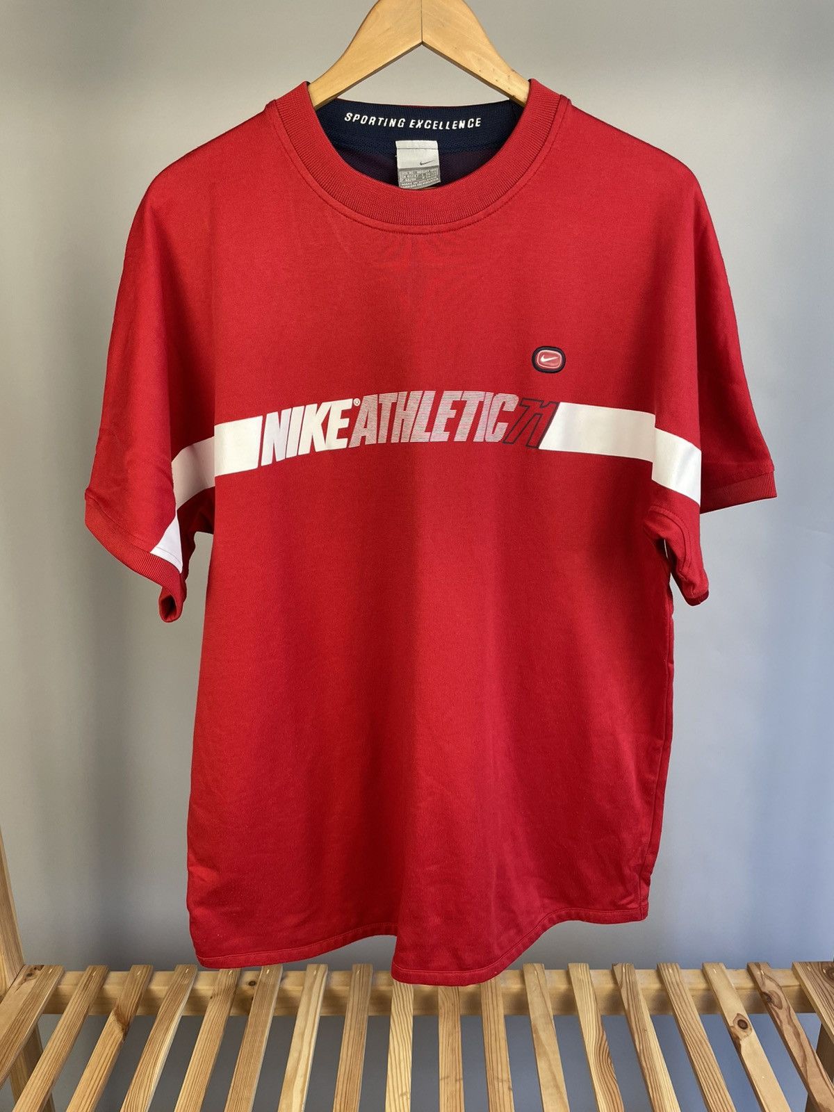 Nike × Vintage Nike vintage tee t-shirt athletic 71 Size US XL / EU 56 / 4 - 1 Thumbnail