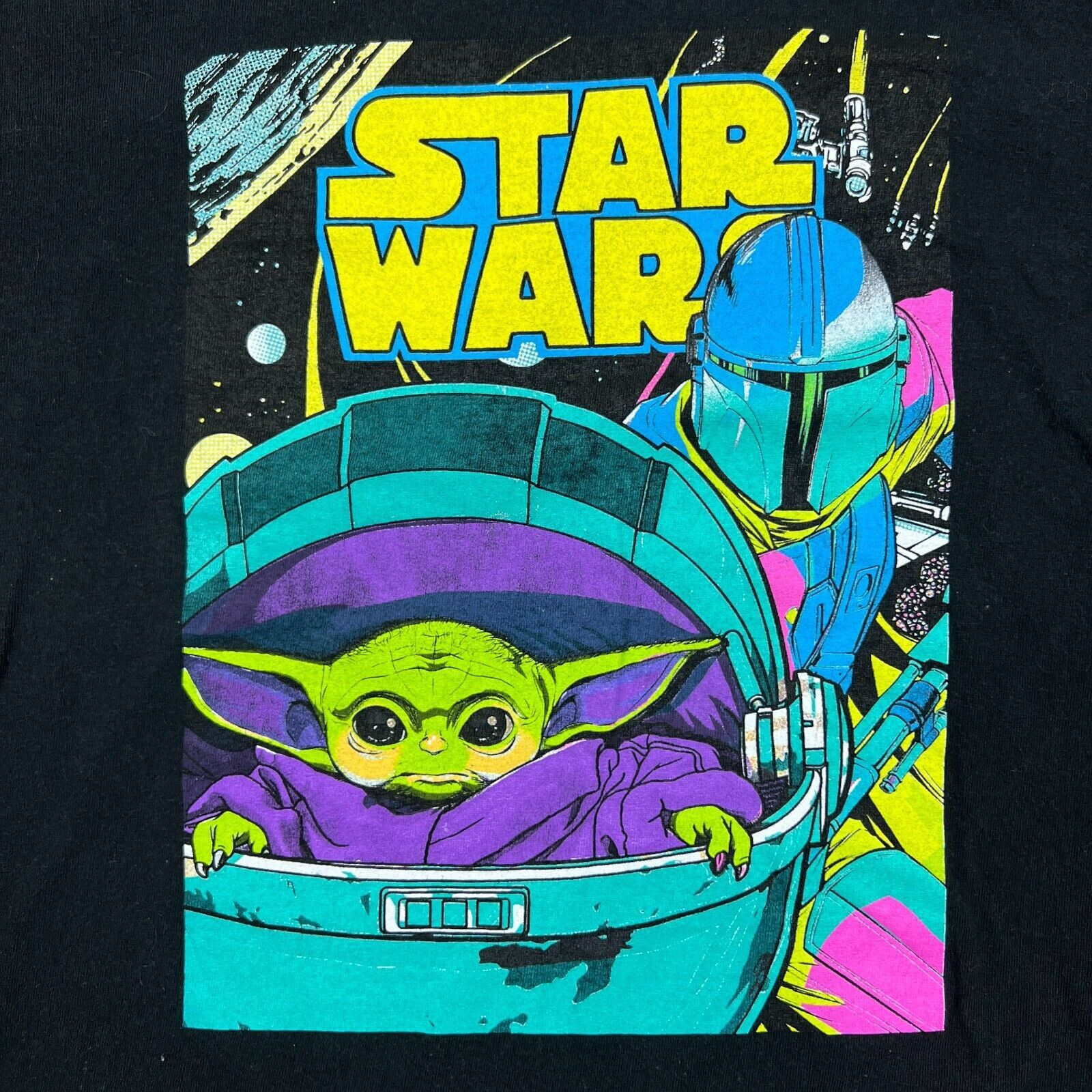 Star Wars × Vintage 2020 Star Wars T Shirt Boba Fett and Baby Yoda Movie Tee Size US S / EU 44-46 / 1 - 2 Thumbnail