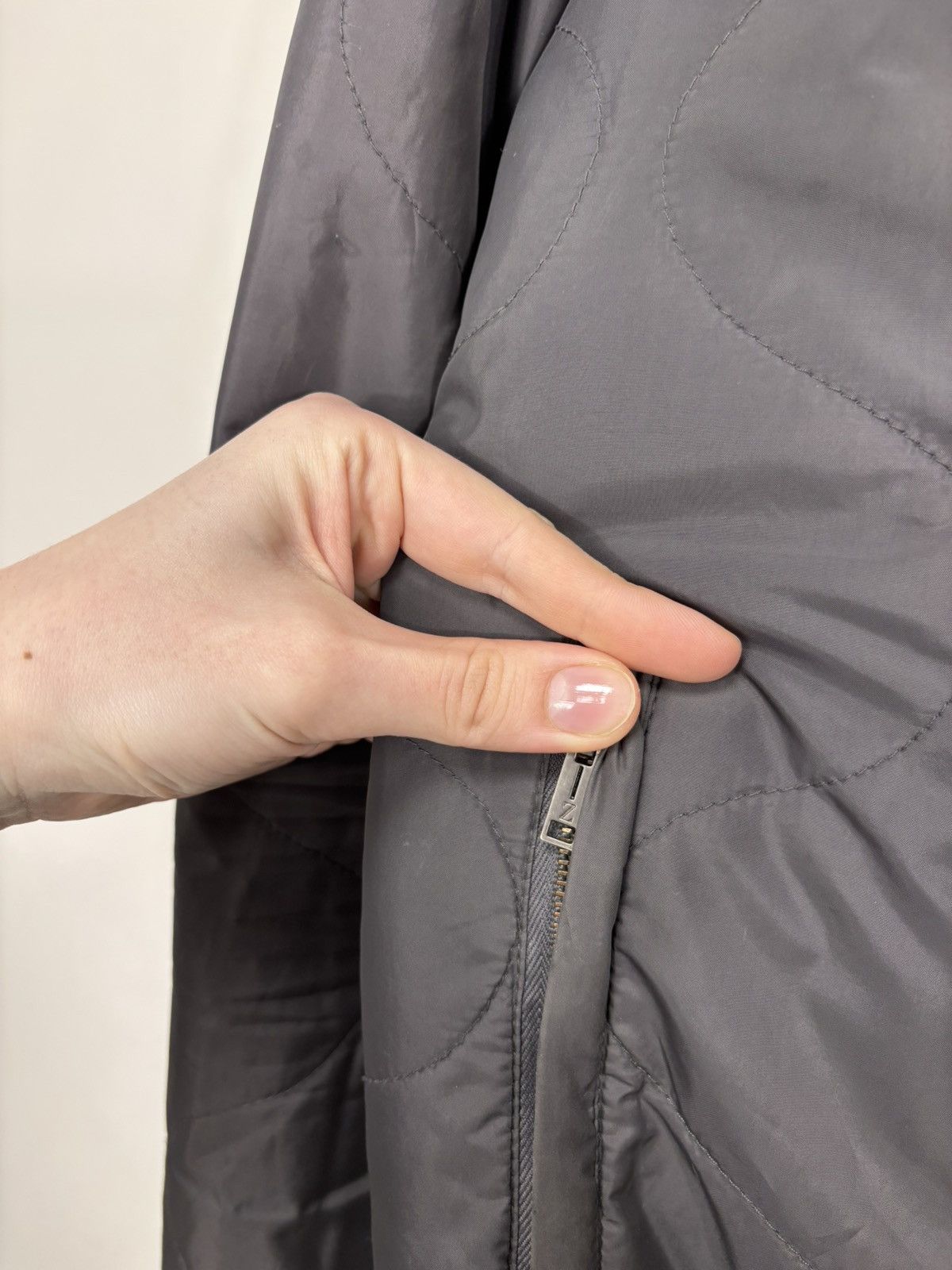 Z Zegna Z Zegna Men’s Quilted Grey Lightweight Bomber Jacket Size US M / EU 48-50 / 2 - 8 Thumbnail