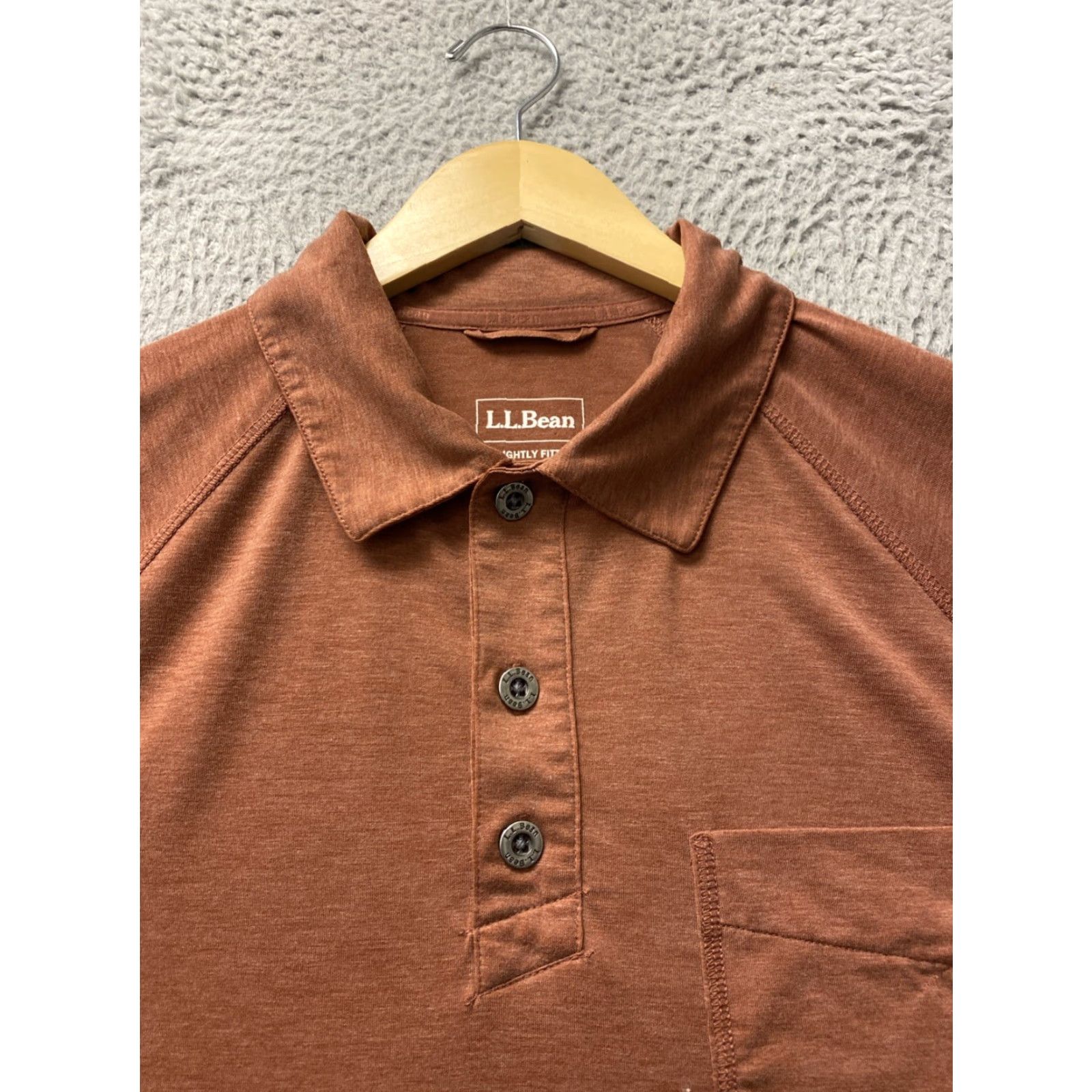 Vintage VINTAGE L.L. Bean Polo Shirt Mens M Tall Brown Solid Short Sleeve Collared Button 90s Preppy Golf Tennis Rugby USA 1216 Size US M / EU 48-50 / 2 - 3 Thumbnail