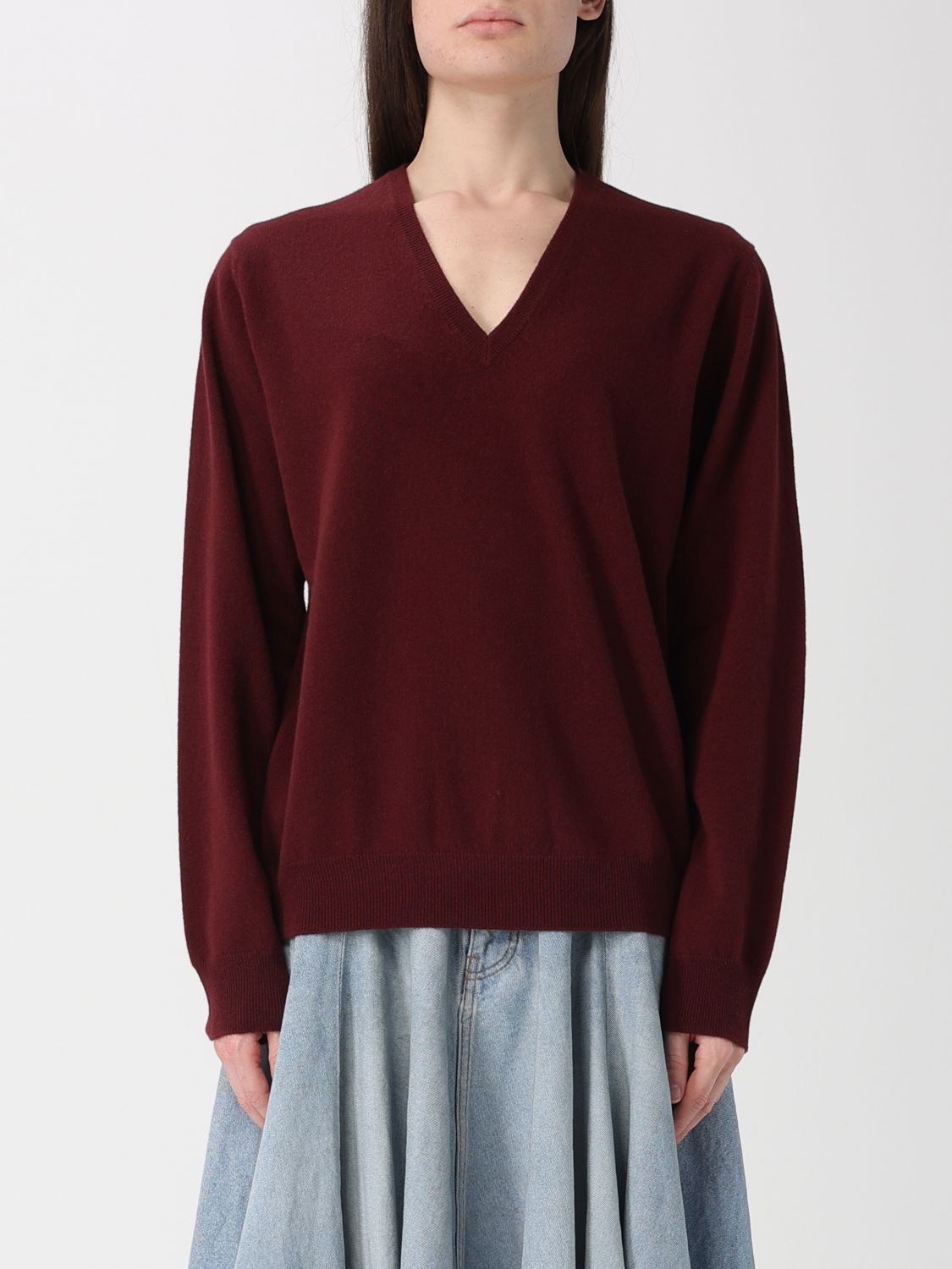 Maison Margiela Maison Margiela Sweater Woman Burgundy Size L / US 10 / IT 46 - 1 Thumbnail