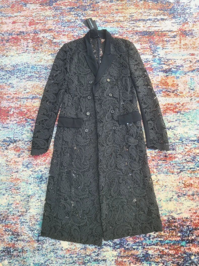 Ann Demeulemeester Ann Demeulemeester Men's and Women's Lace Coat Windbreaker Size L / US 10 / IT 46 - 2 Thumbnail