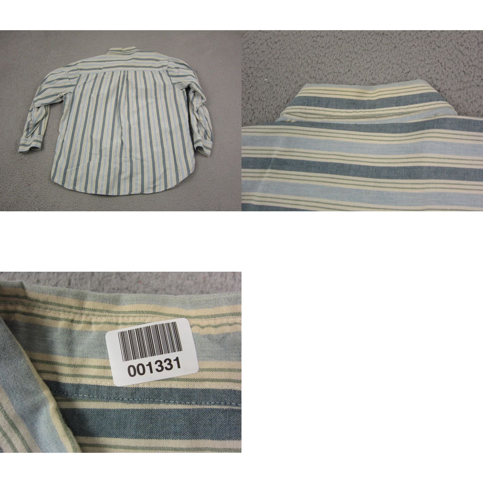 Vintage VINTAGE Woolrich Shirt Mens XL Blue Striped Button-Up Collared Denim 90s Outdoor Workwear 80s 90s Mens XL Blue Woolrich Shirt Size US XL / EU 56 / 4 - 8 Thumbnail