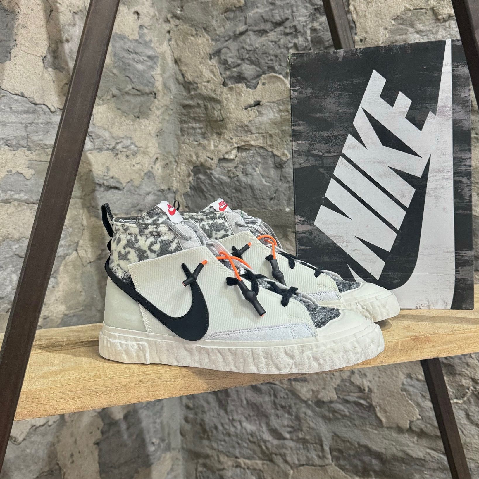 Nike × READYMADE Nike Readymade Blazer Mid White Black Sneakers Size US 9.5 / EU 42-43 - 1 Thumbnail