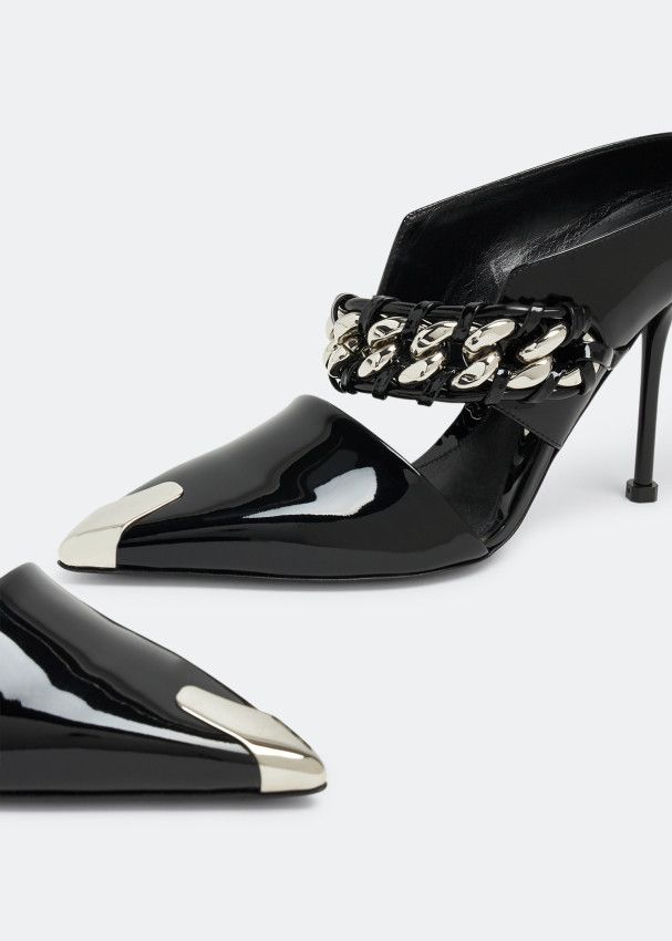 Alexander McQueen o1y0225 Mules in Black Size US 6 / IT 36 - 2 Thumbnail