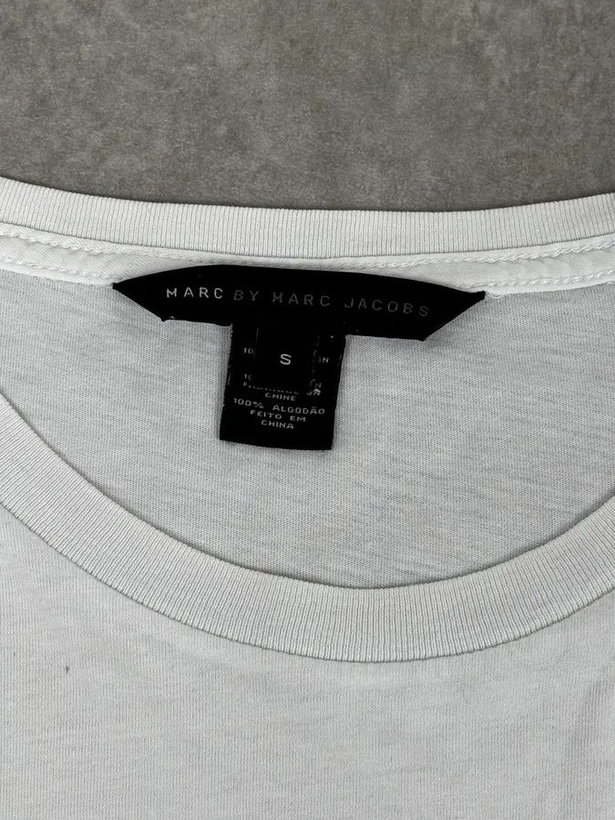 Marc Jacobs 2000s Marc Jacobs White Motorcycle T-Shirt Size S / US 4 / IT 40 - 9 Thumbnail