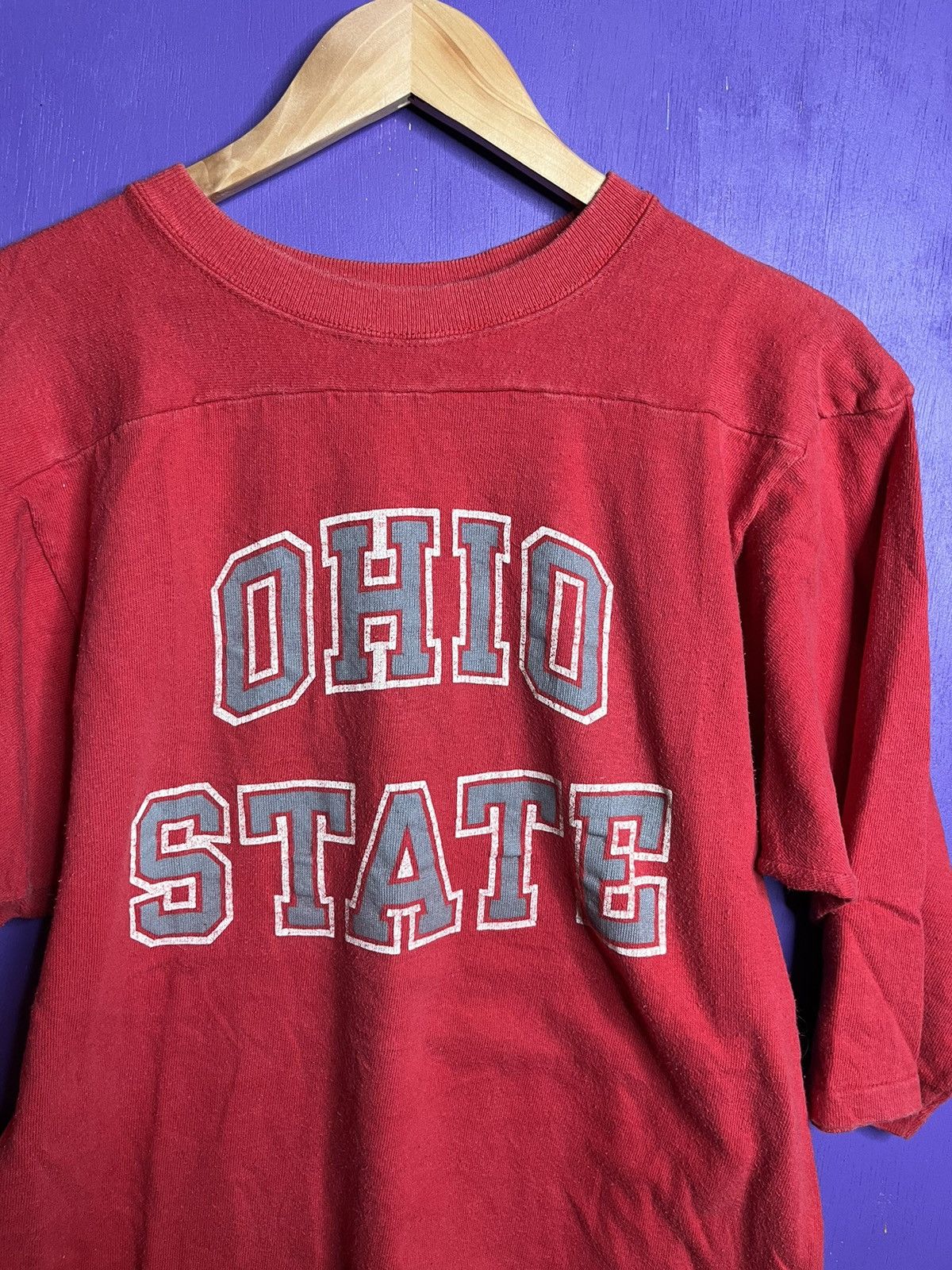 Vintage 80s Champion Ohio state logo raglan t-shirt