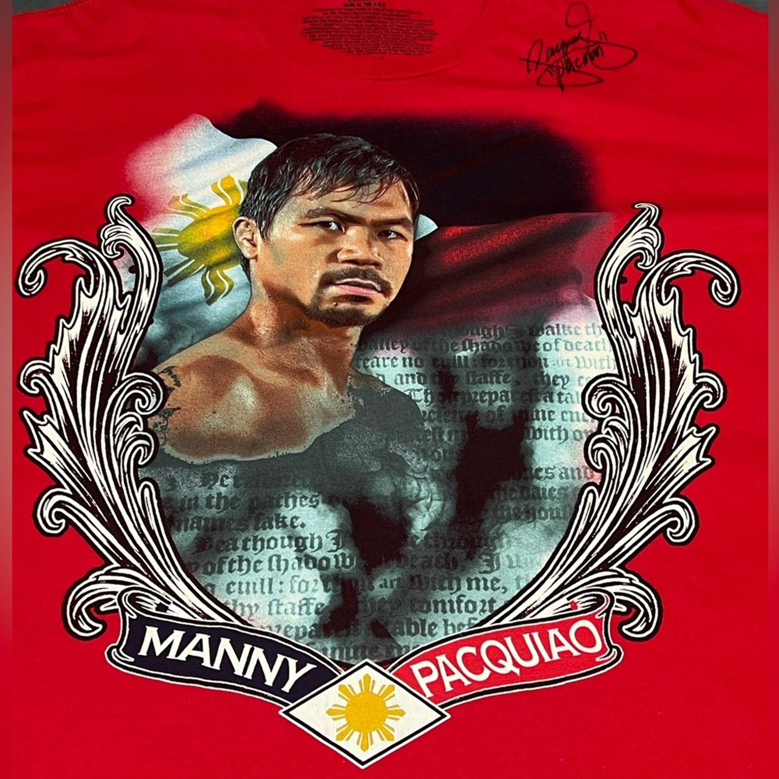 Other Manny Pacquiao RARE Autographed Shirt Tee XXL Autograph NWOT Size US XXL / EU 58 / 5 - 3 Thumbnail