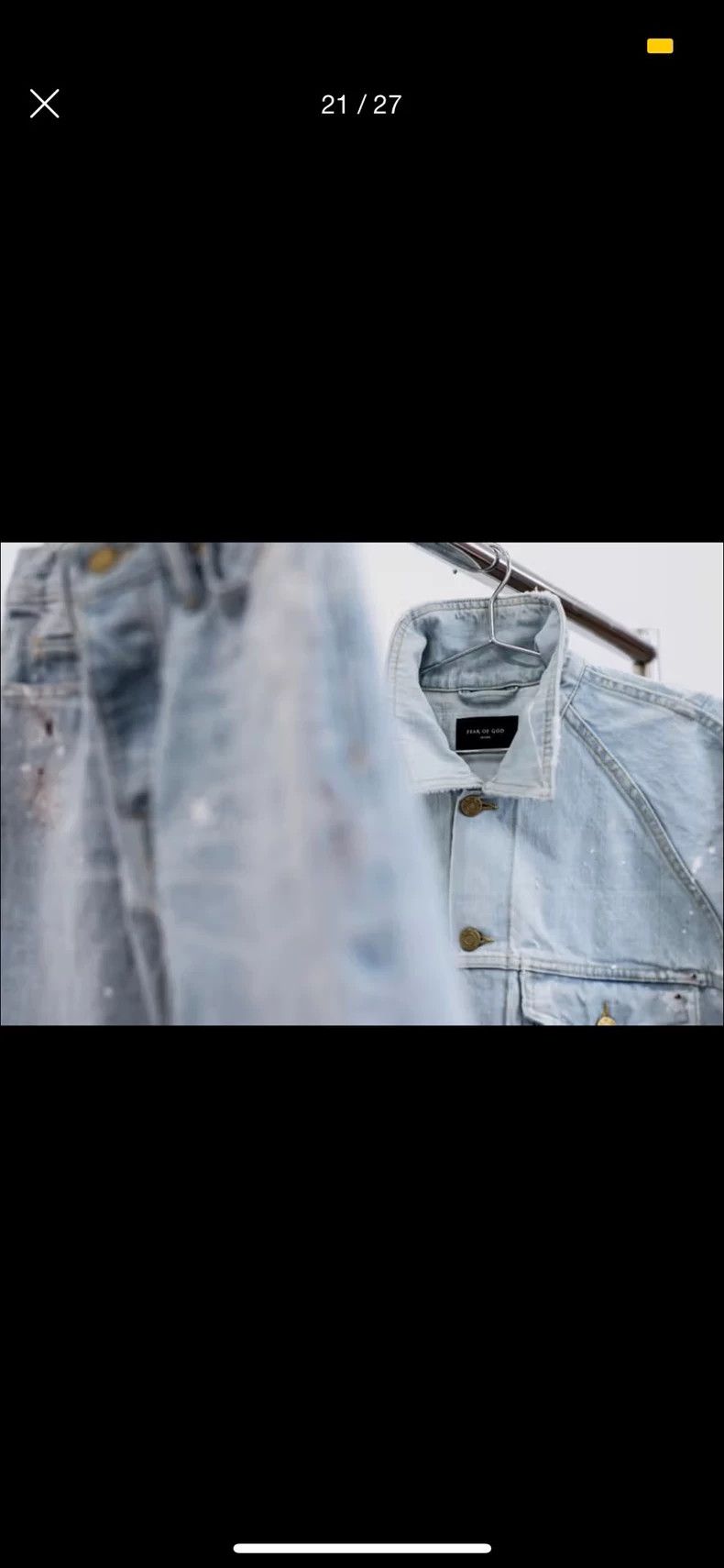 Fear of God Fear of God Limited edition ink-splashed denim jacket Size US L / EU 52-54 / 3 - 7 Thumbnail